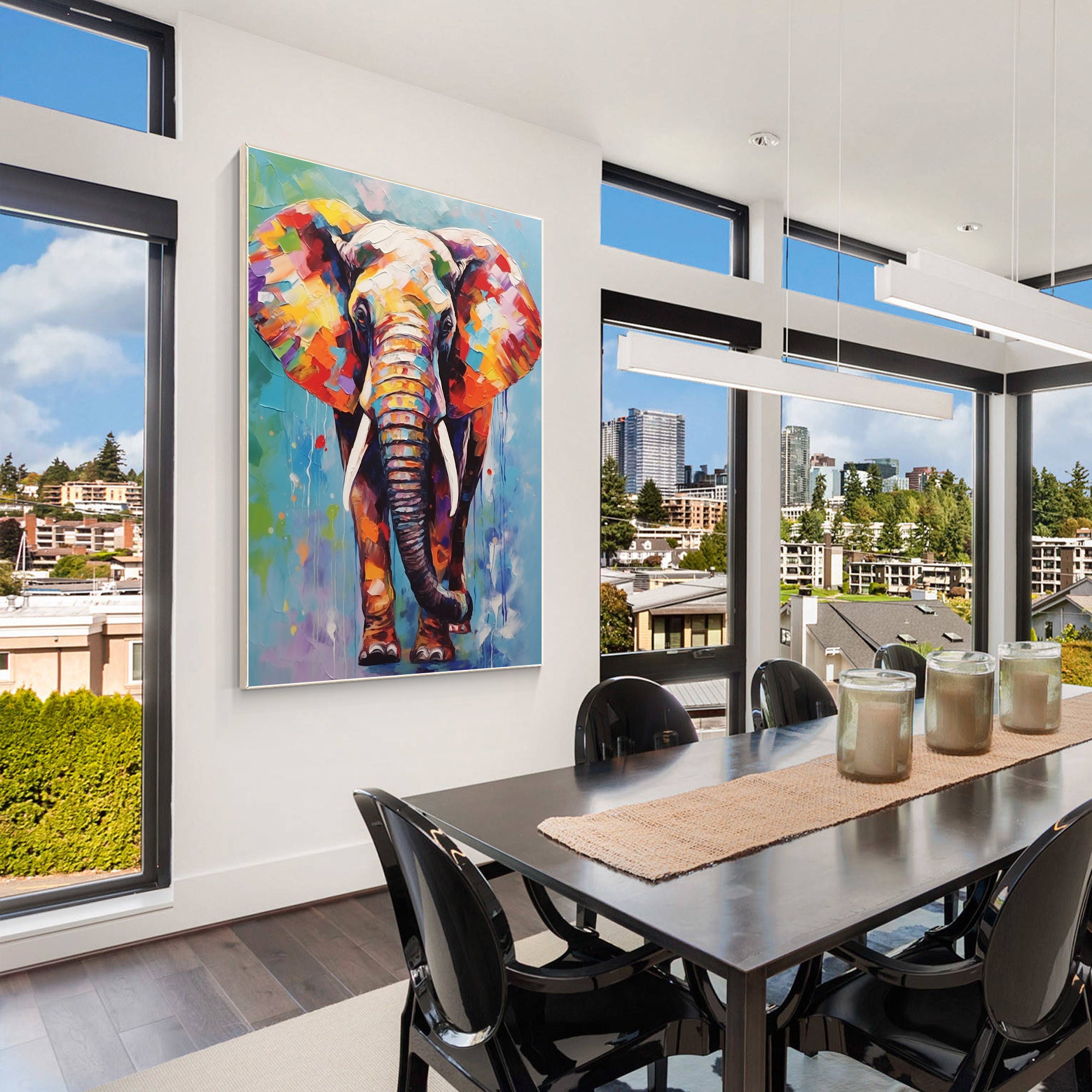 Luxury elephant Painting African Animal Art