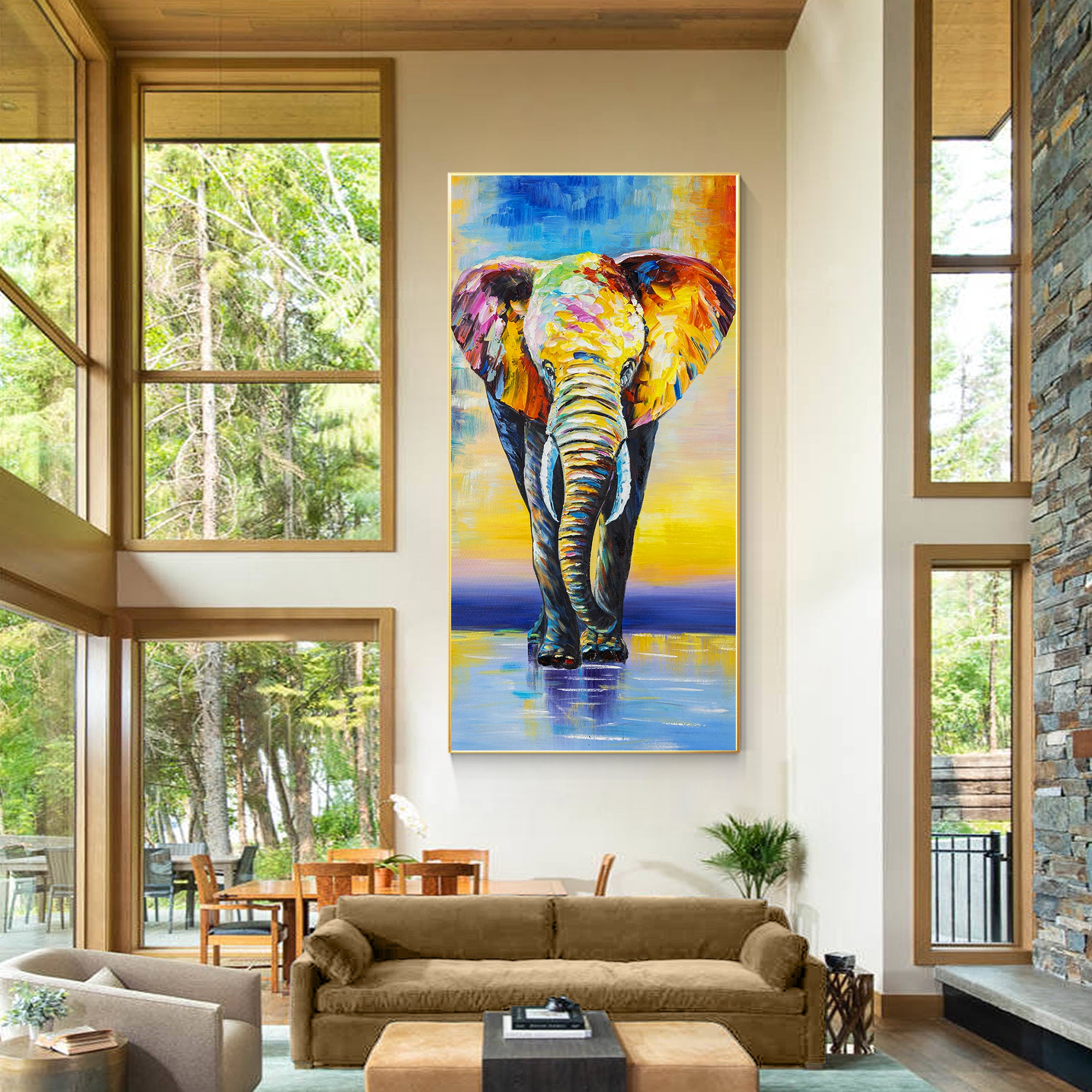 Luxury Glamourous Wildlife Oil Painting