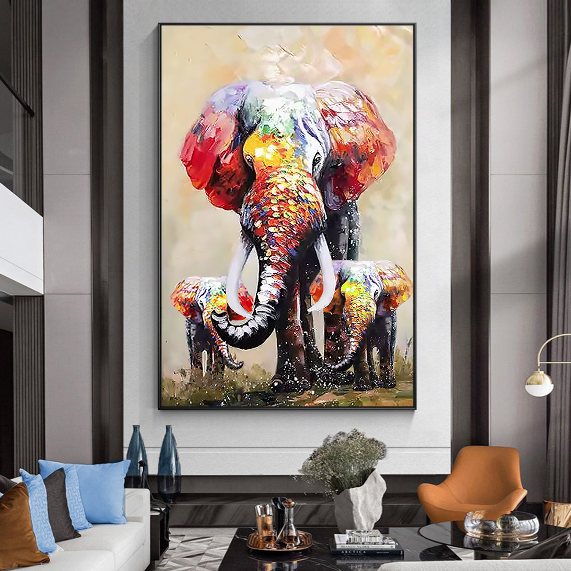 Luxury Glamourous Wildlife Oil Painting