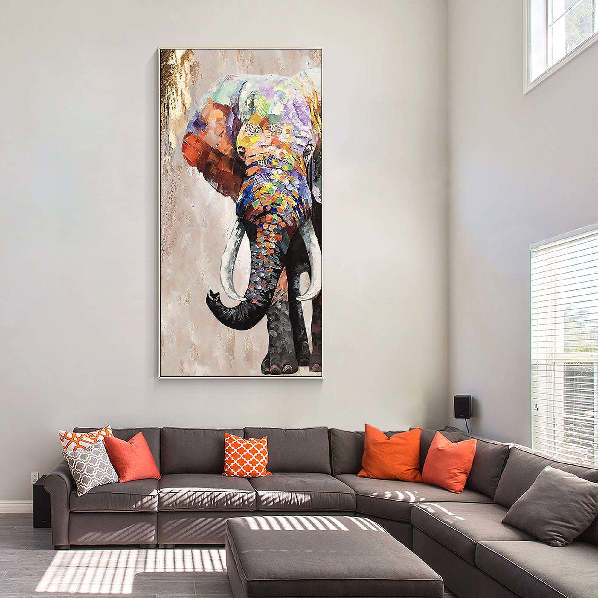 Elephant Painting Boho Art