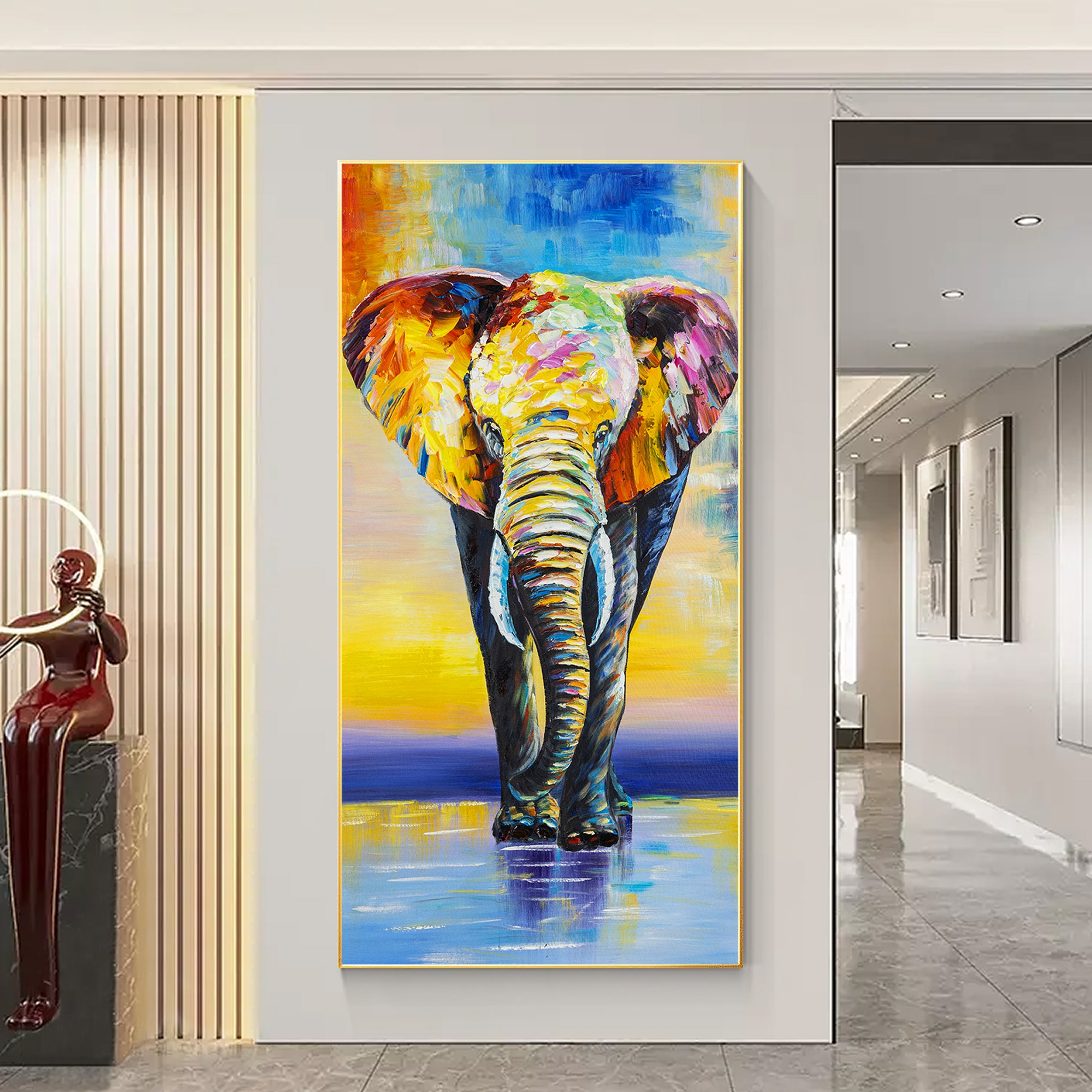 Luxury Glamourous Wildlife Oil Painting