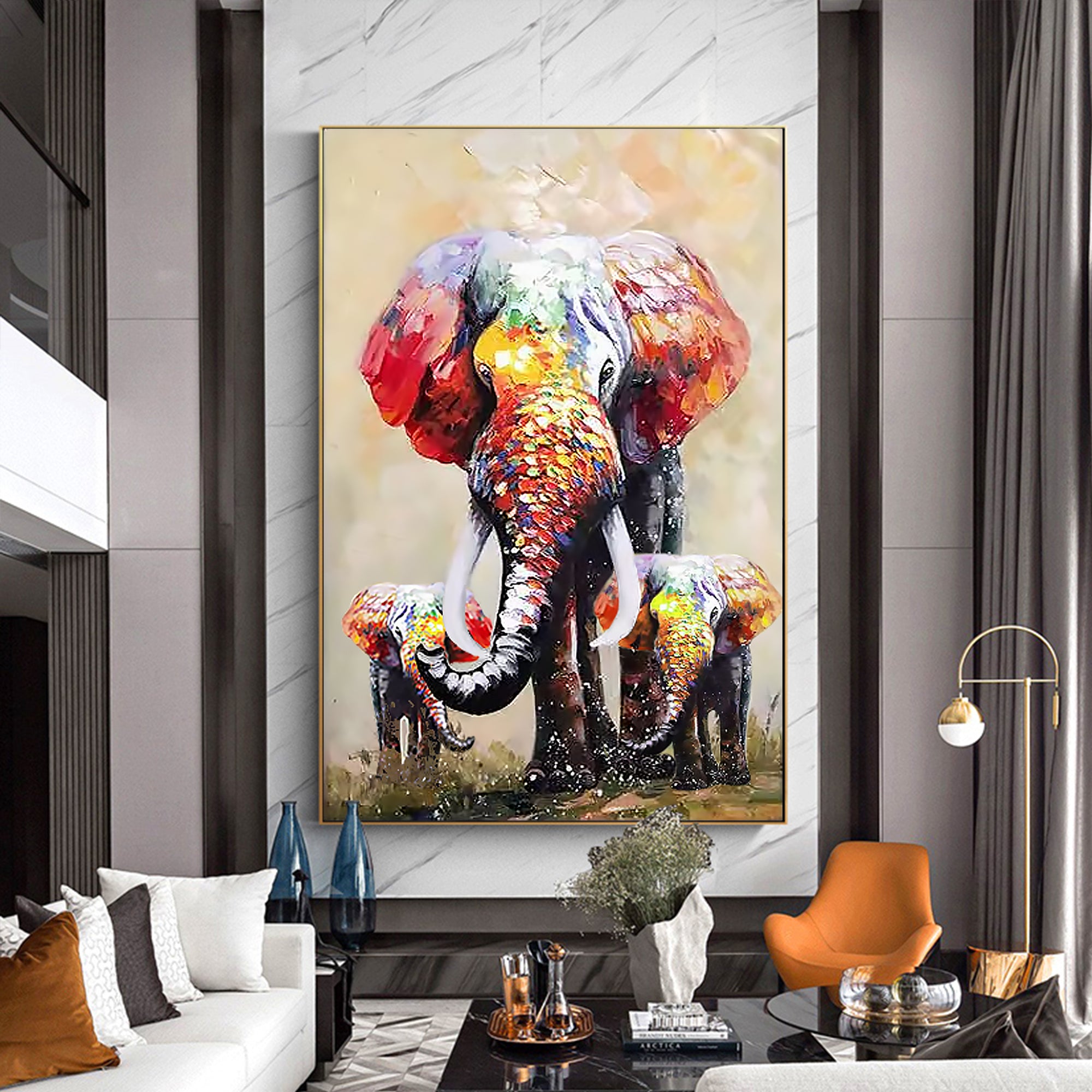 Luxury Glamourous Wildlife Oil Painting