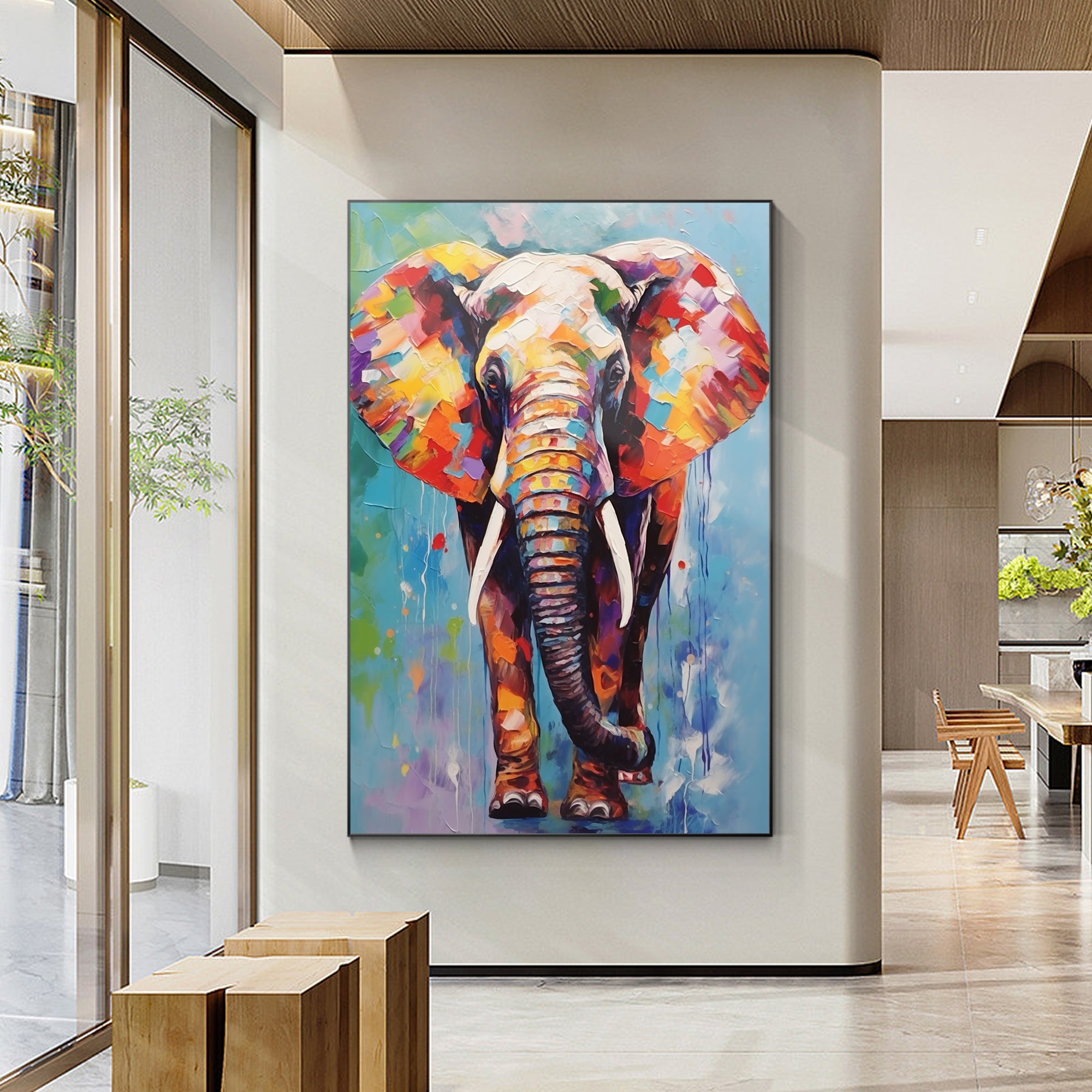 Luxury elephant Painting African Animal Art