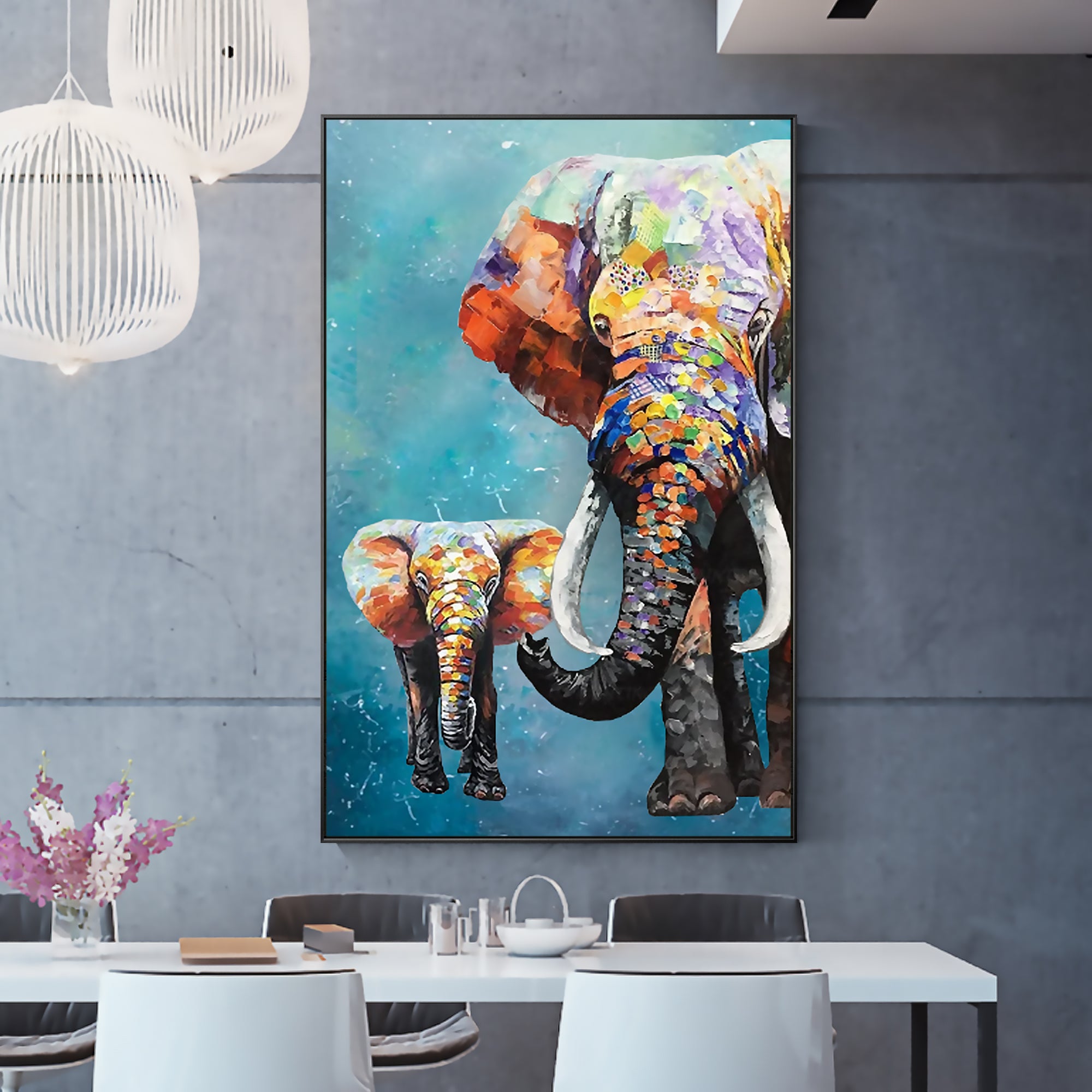 Luxury Glamourous Wildlife Oil Painting