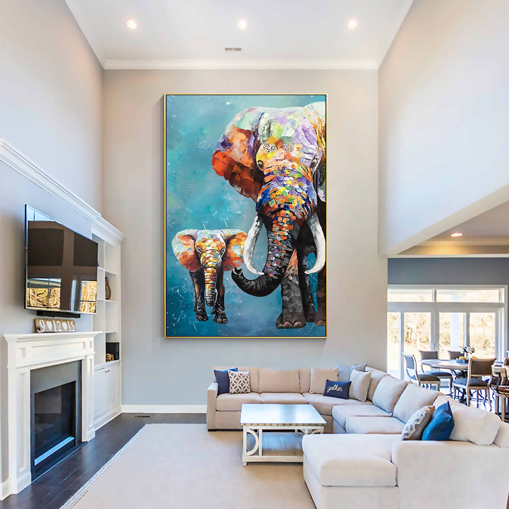 Luxury Glamourous Wildlife Oil Painting