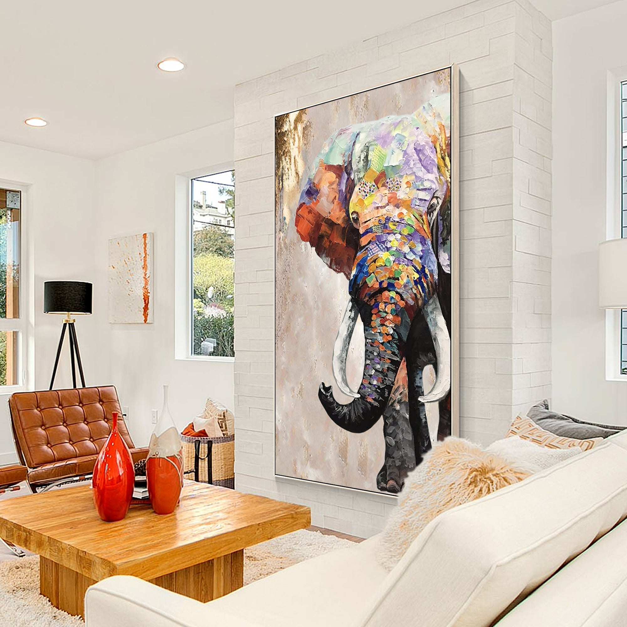 Elephant Painting Boho Art