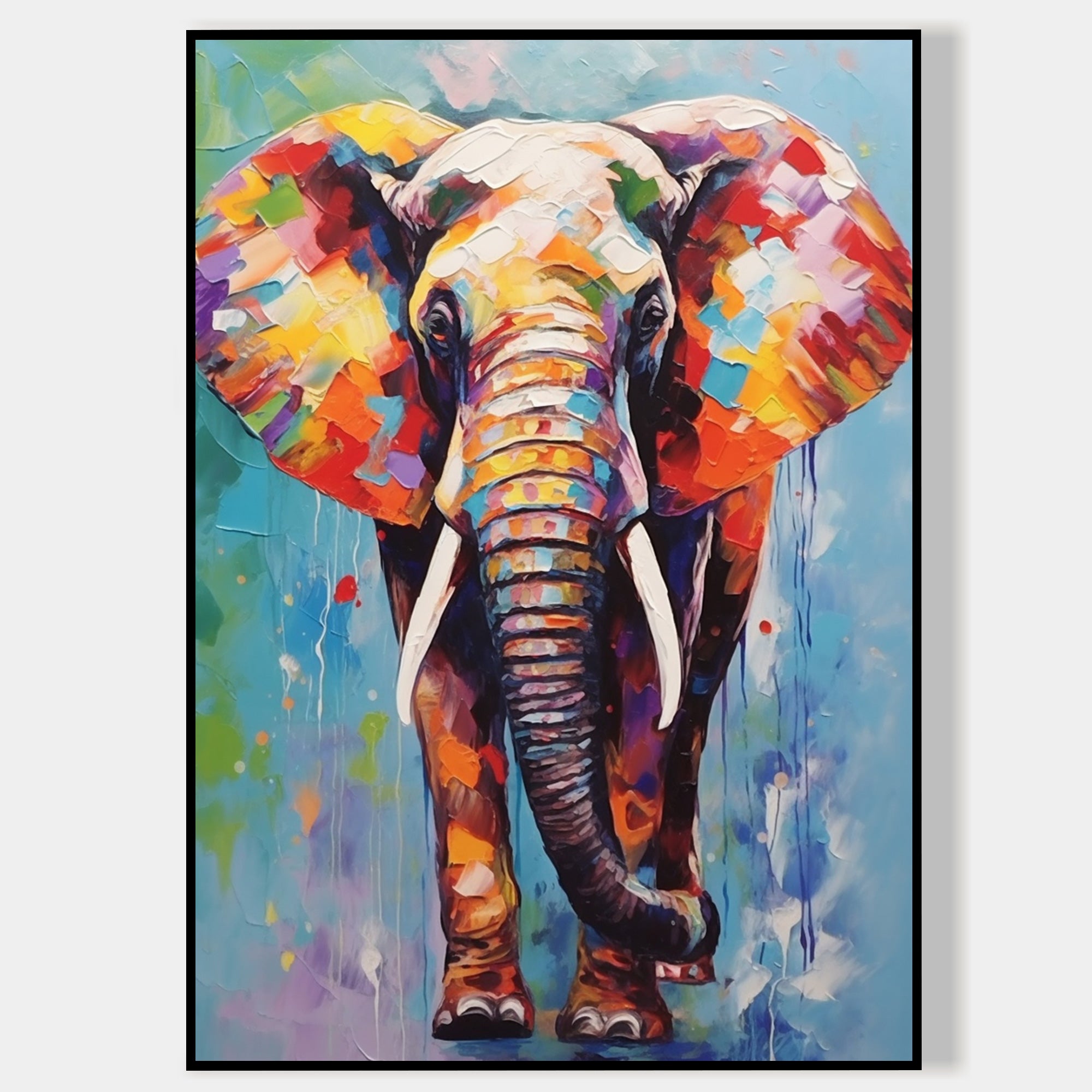 Luxury elephant Painting African Animal Art