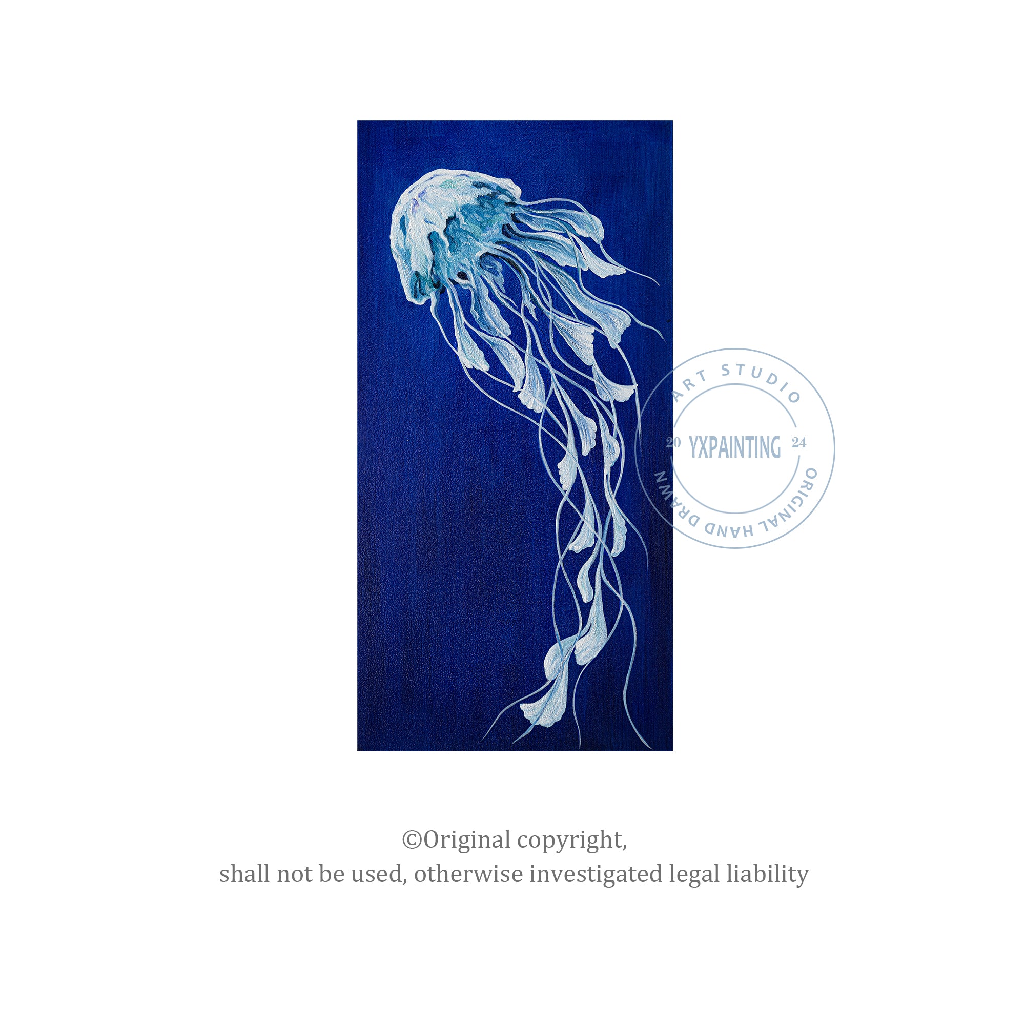 Marine Jellyfish Painting_W011