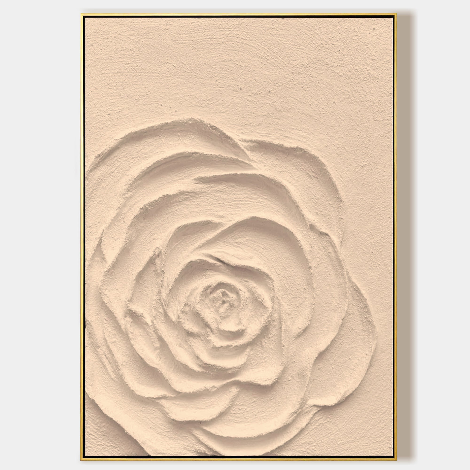 Minimalist Floral Oil Painting Creamy Texture Painting