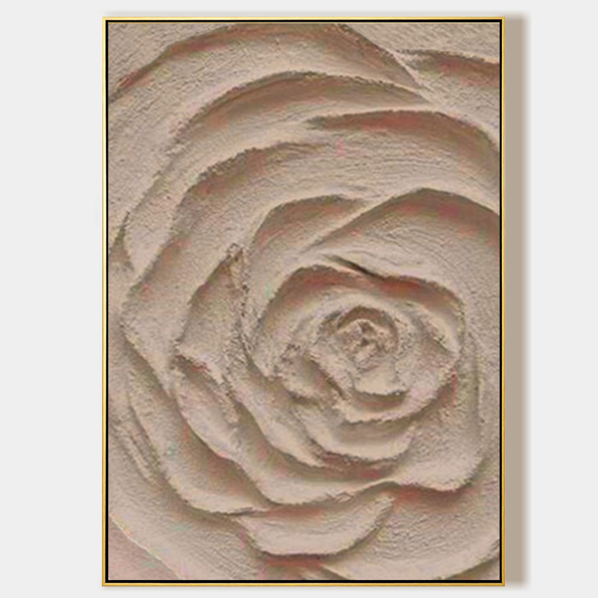 Minimalist Floral Oil Painting Earth Tone Art