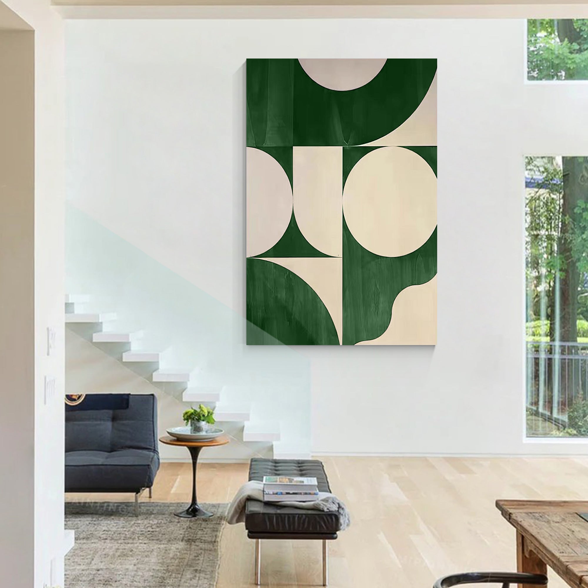 Modern Geometric Oil Painting