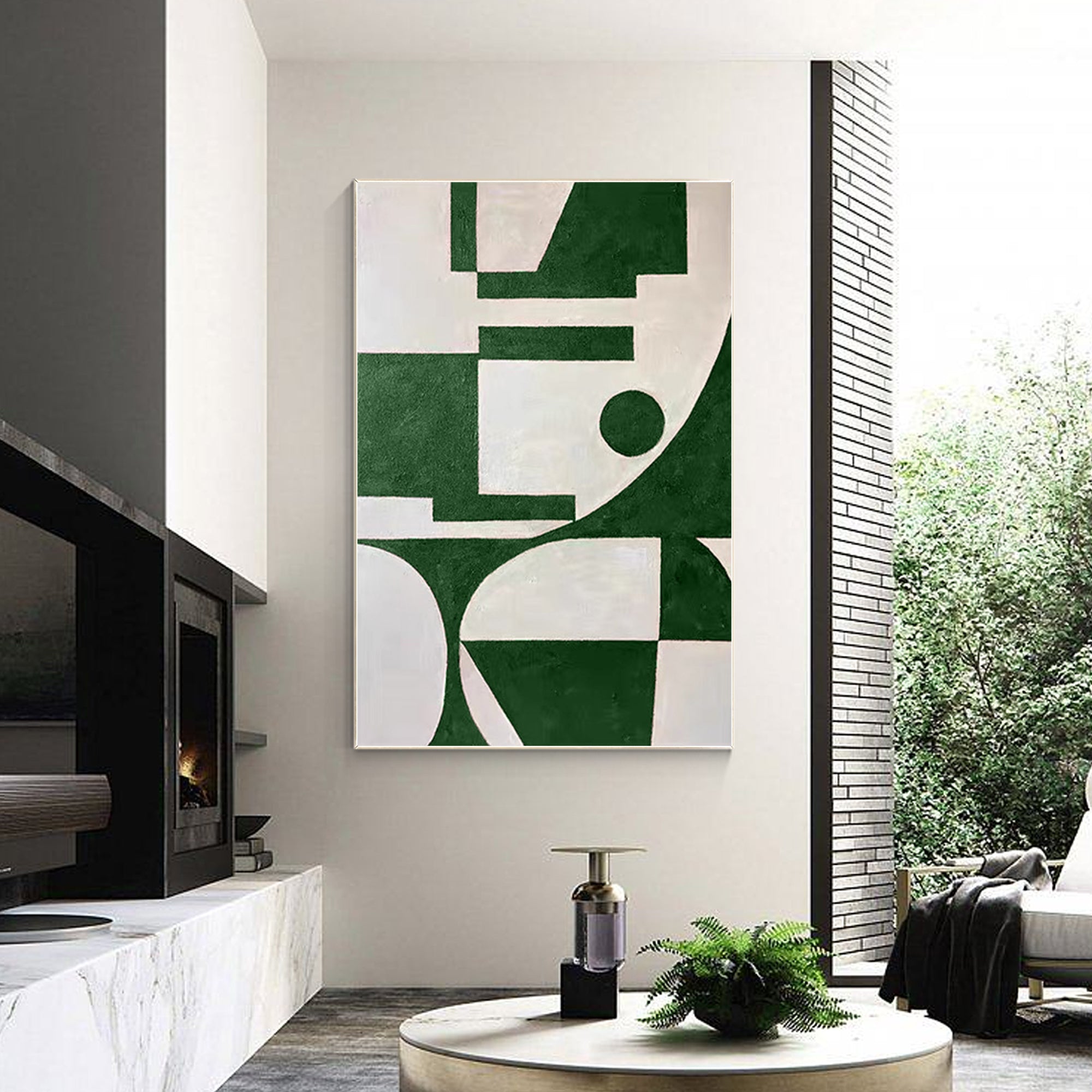 Modern Geometric Oil Painting