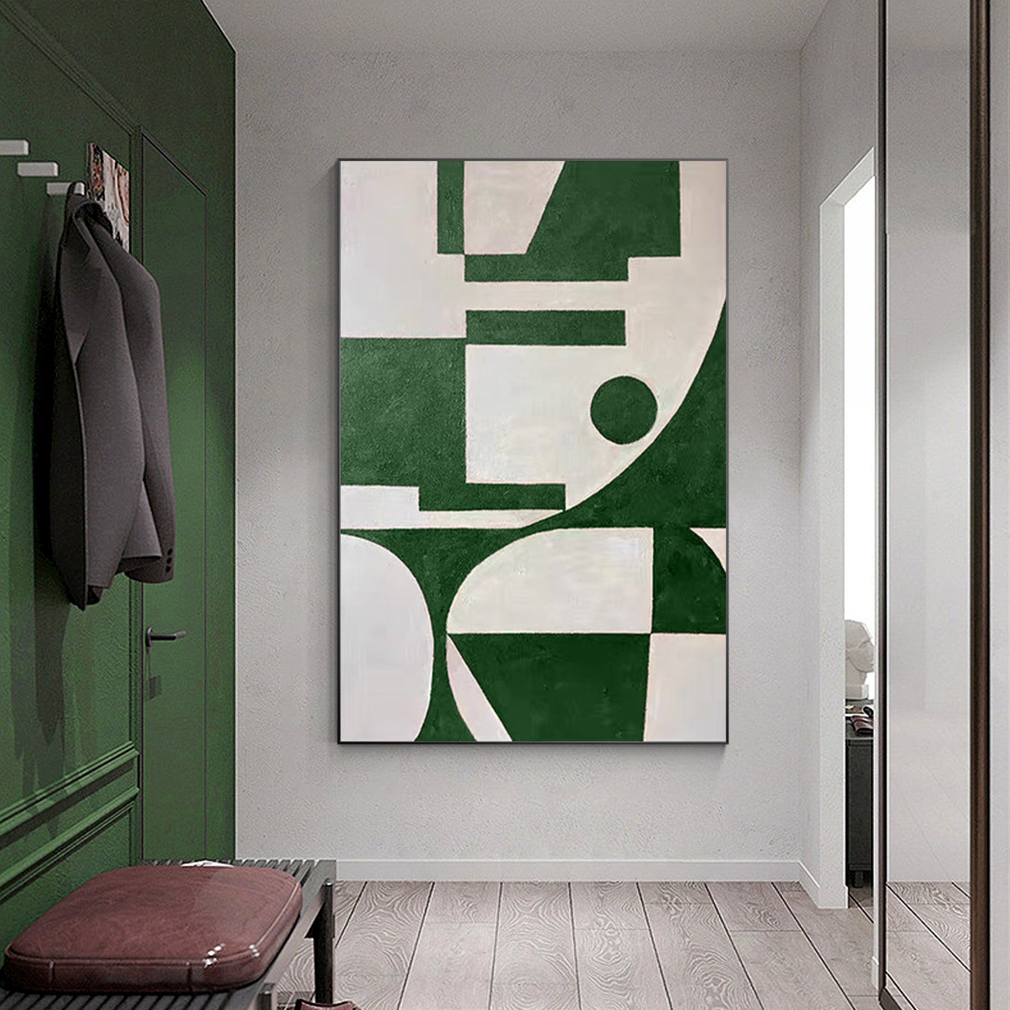 Modern Geometric Oil Painting