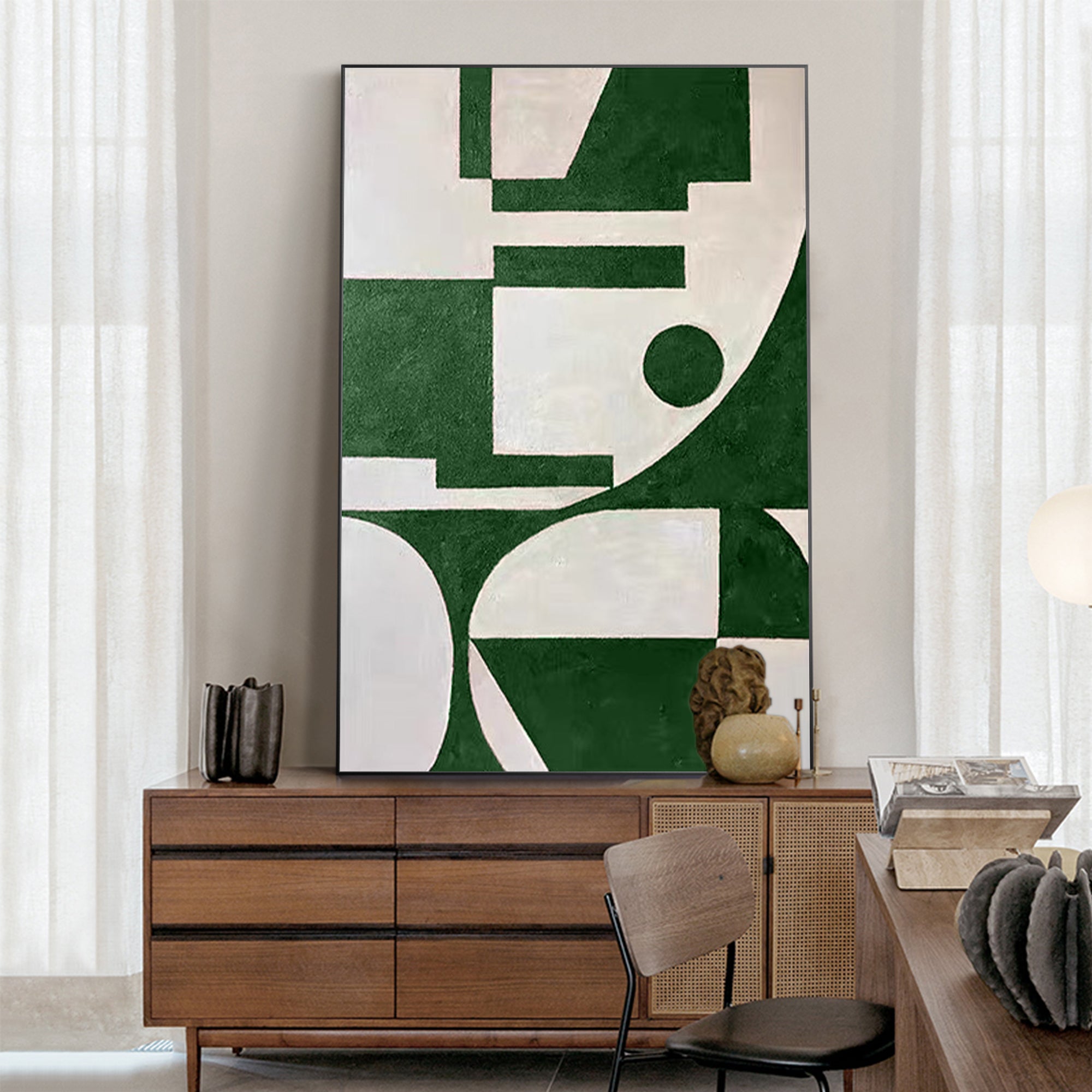 Modern Geometric Oil Painting