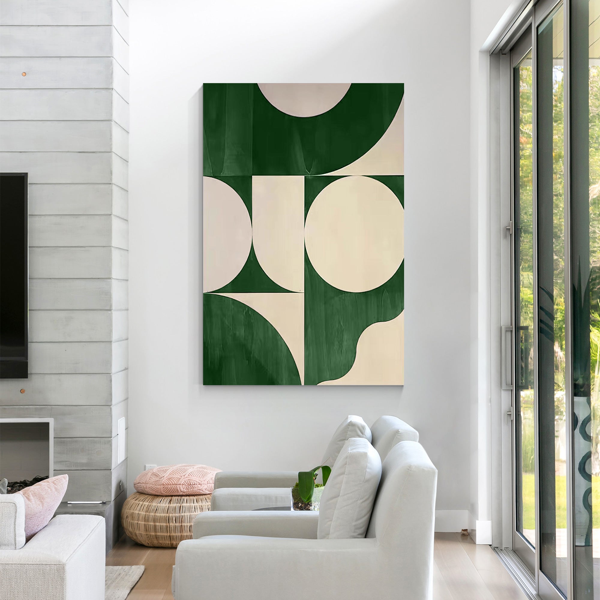 Modern Geometric Oil Painting