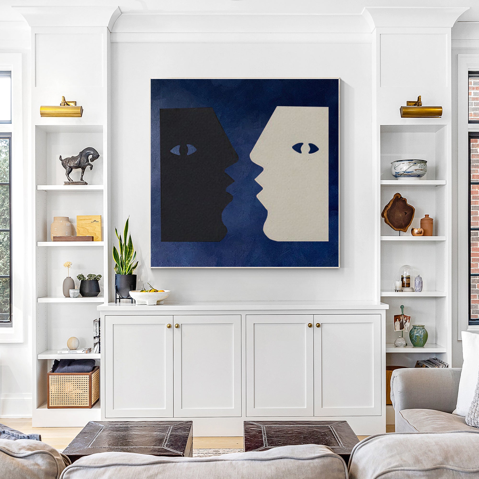 Minimalist Modern Portrait Oil Painting Picasso wall art