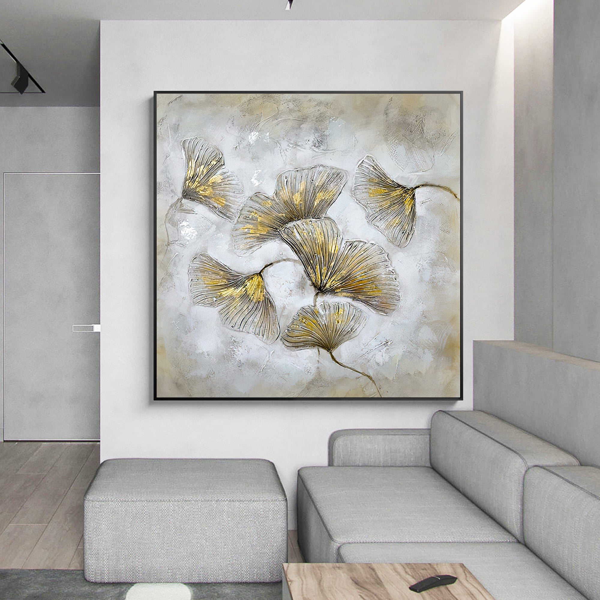 Minimalist Plant Oil Painting