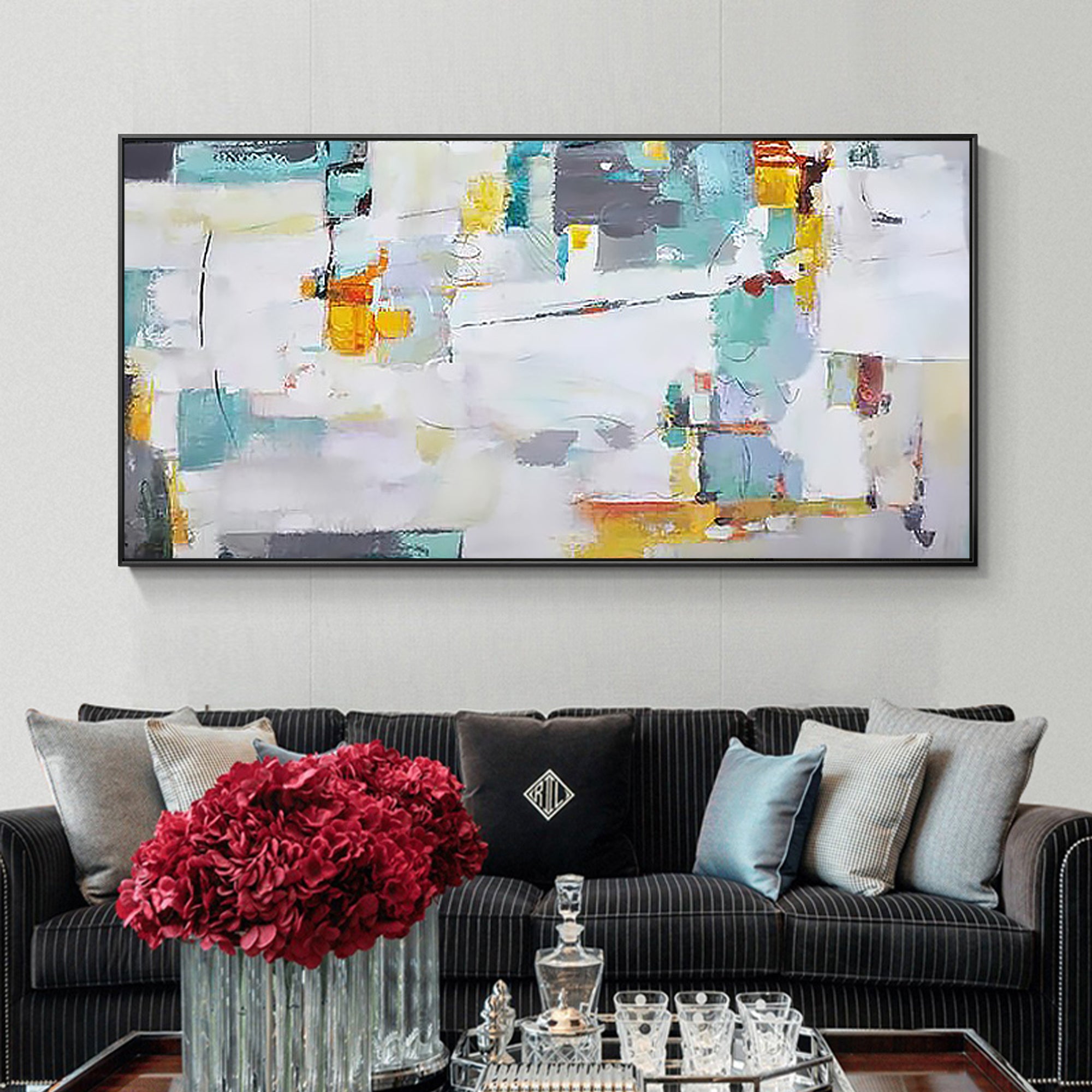 Modern Abstract Oil Painting on Canvas