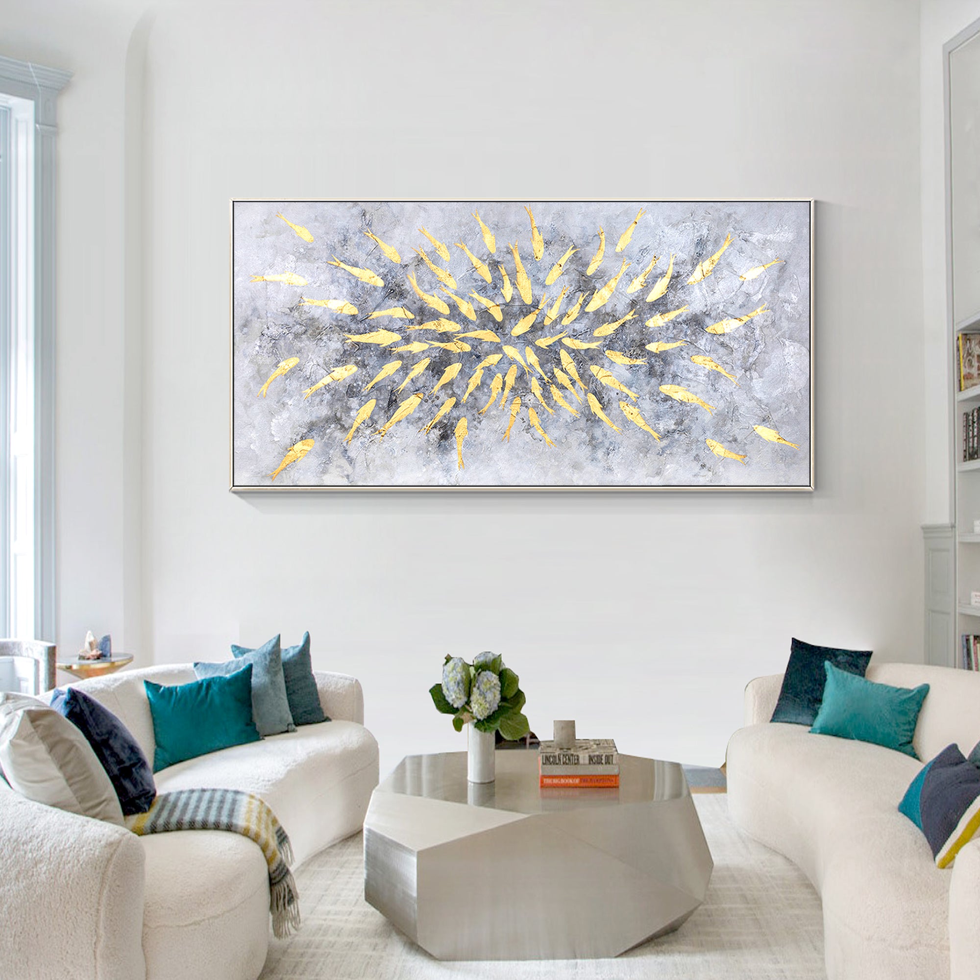 Modern Abstract Oil Painting Long Wall Art