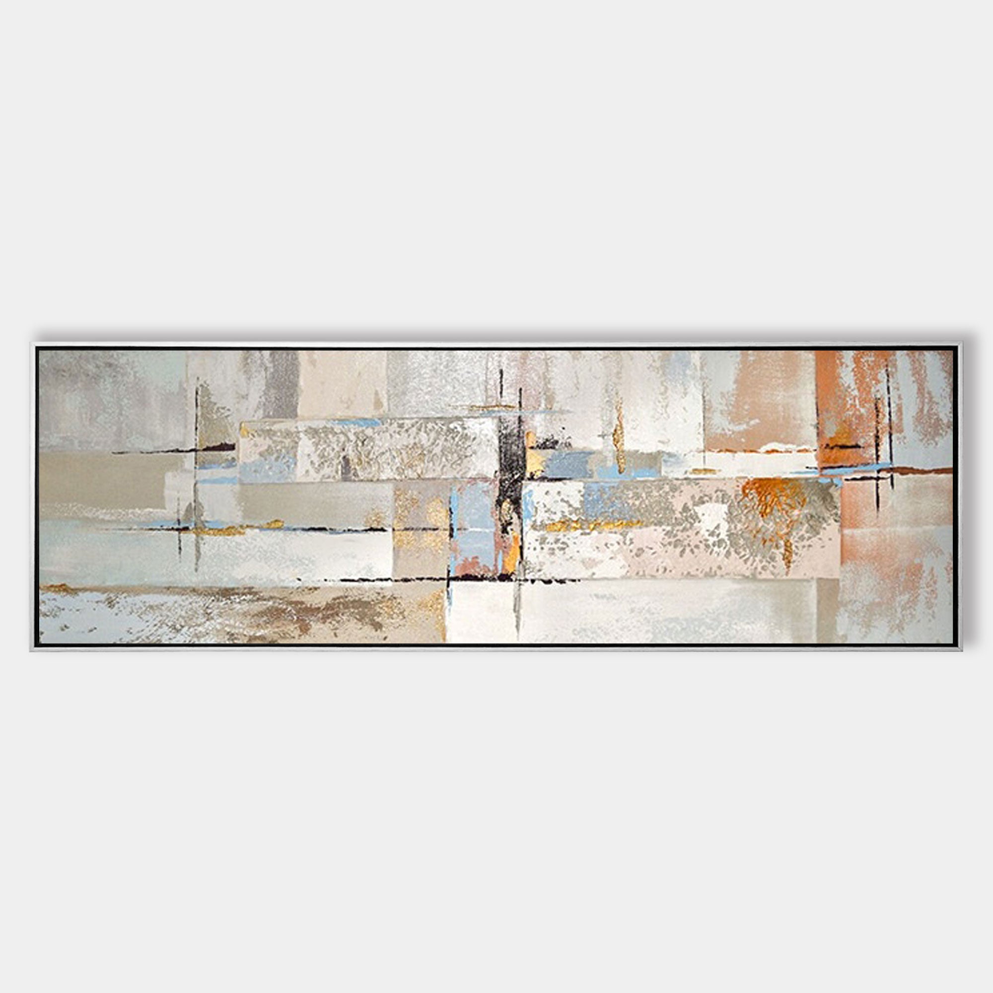 Modern Abstract Oil Painting Long Horizontal Art