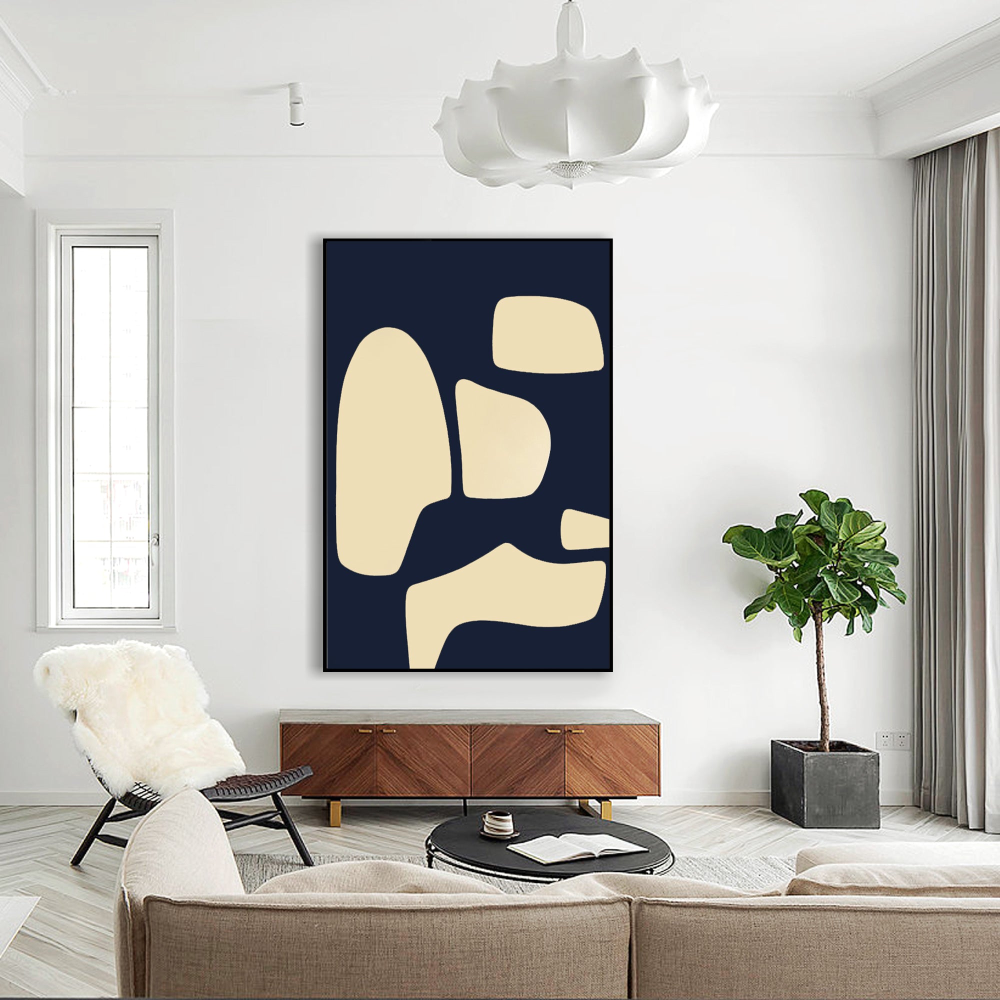 Modern Geometric Oil Painting