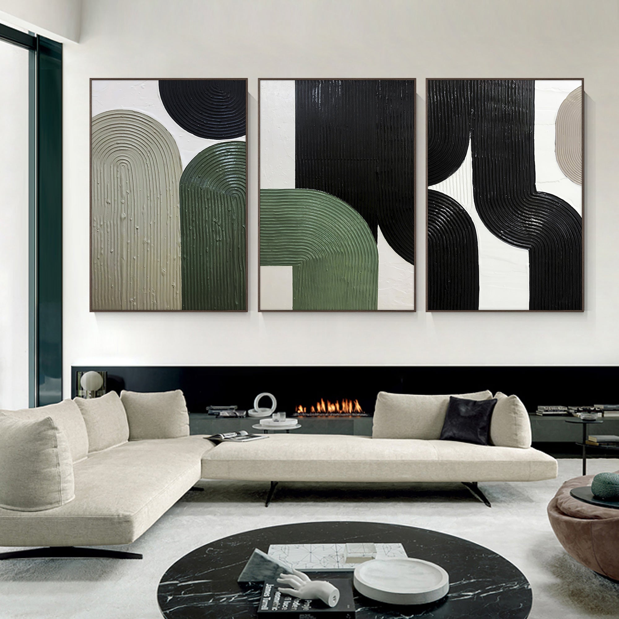 Modern Geometric Oil Painting