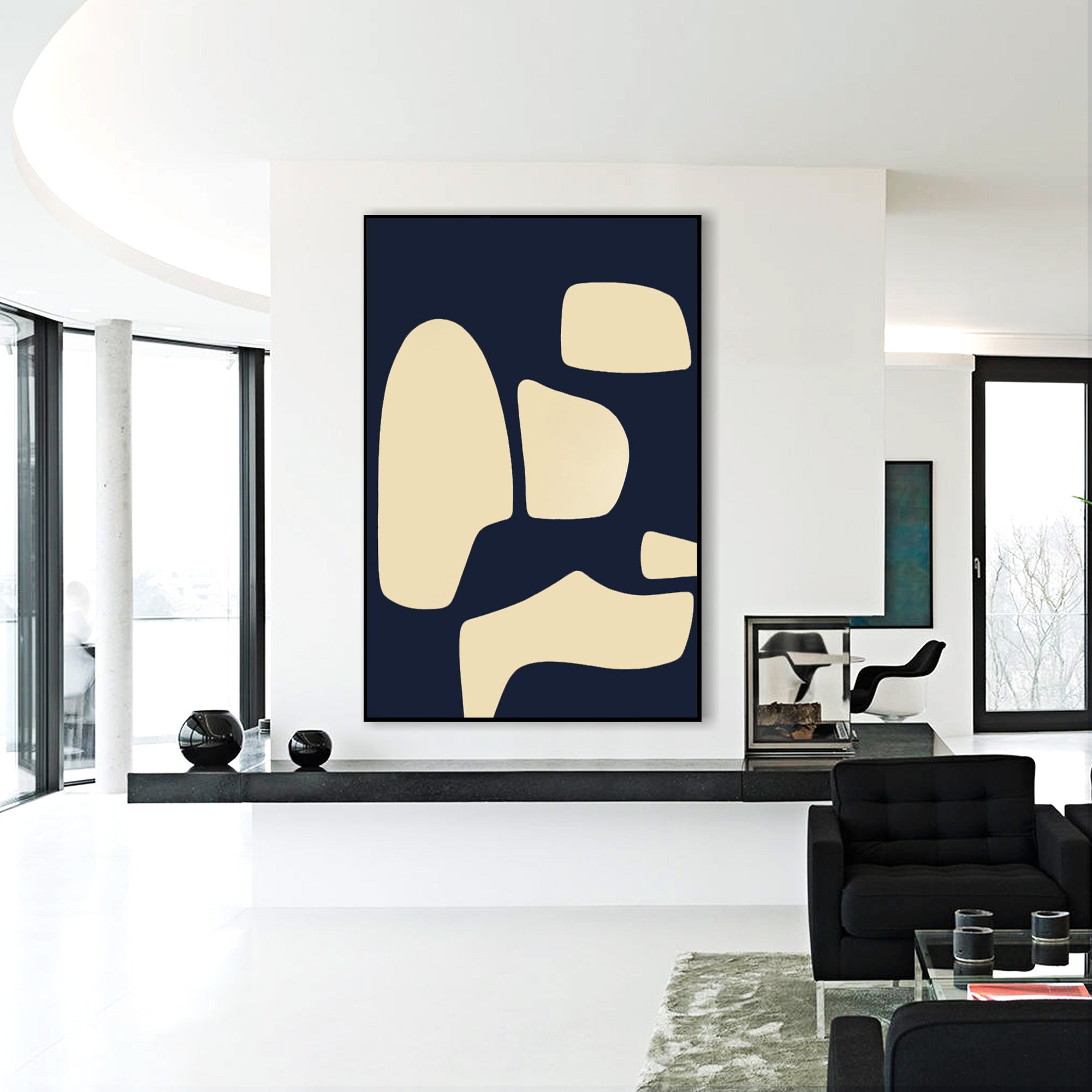 Modern Geometric Oil Painting