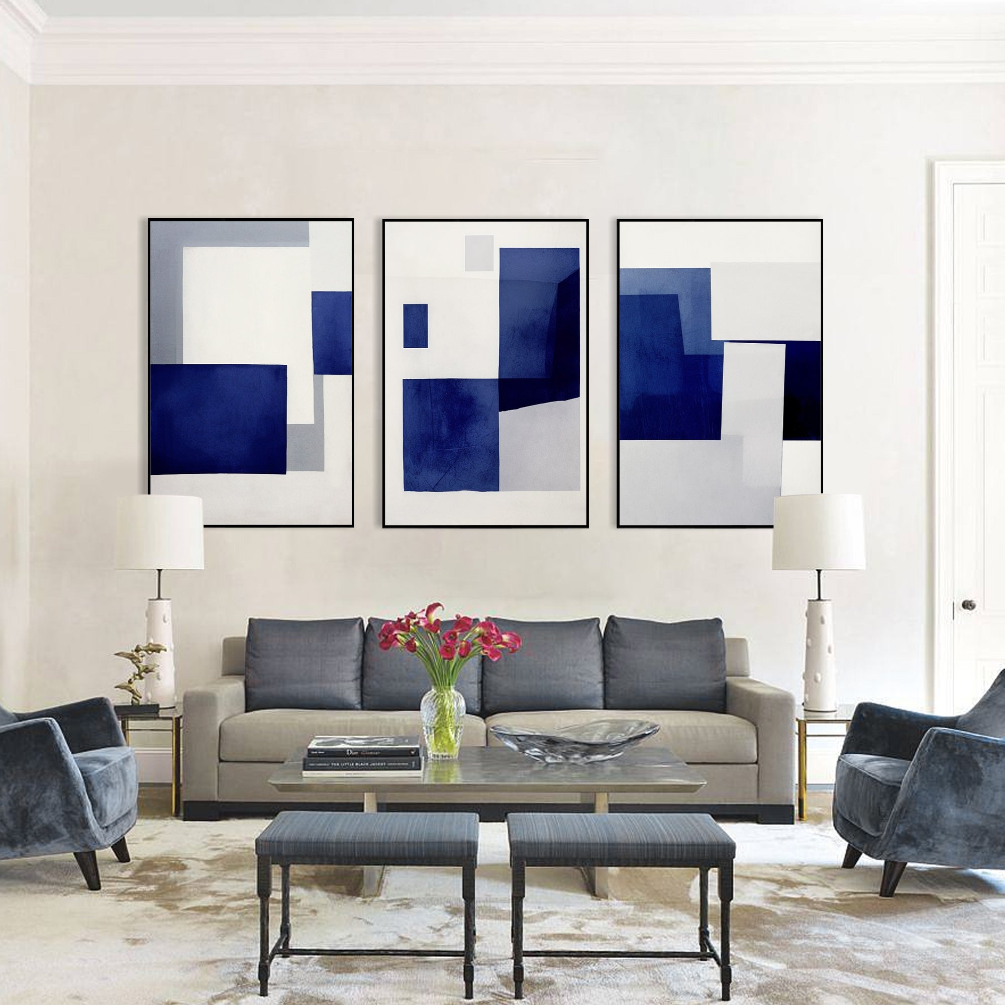 Modern Geometric Oil Painting