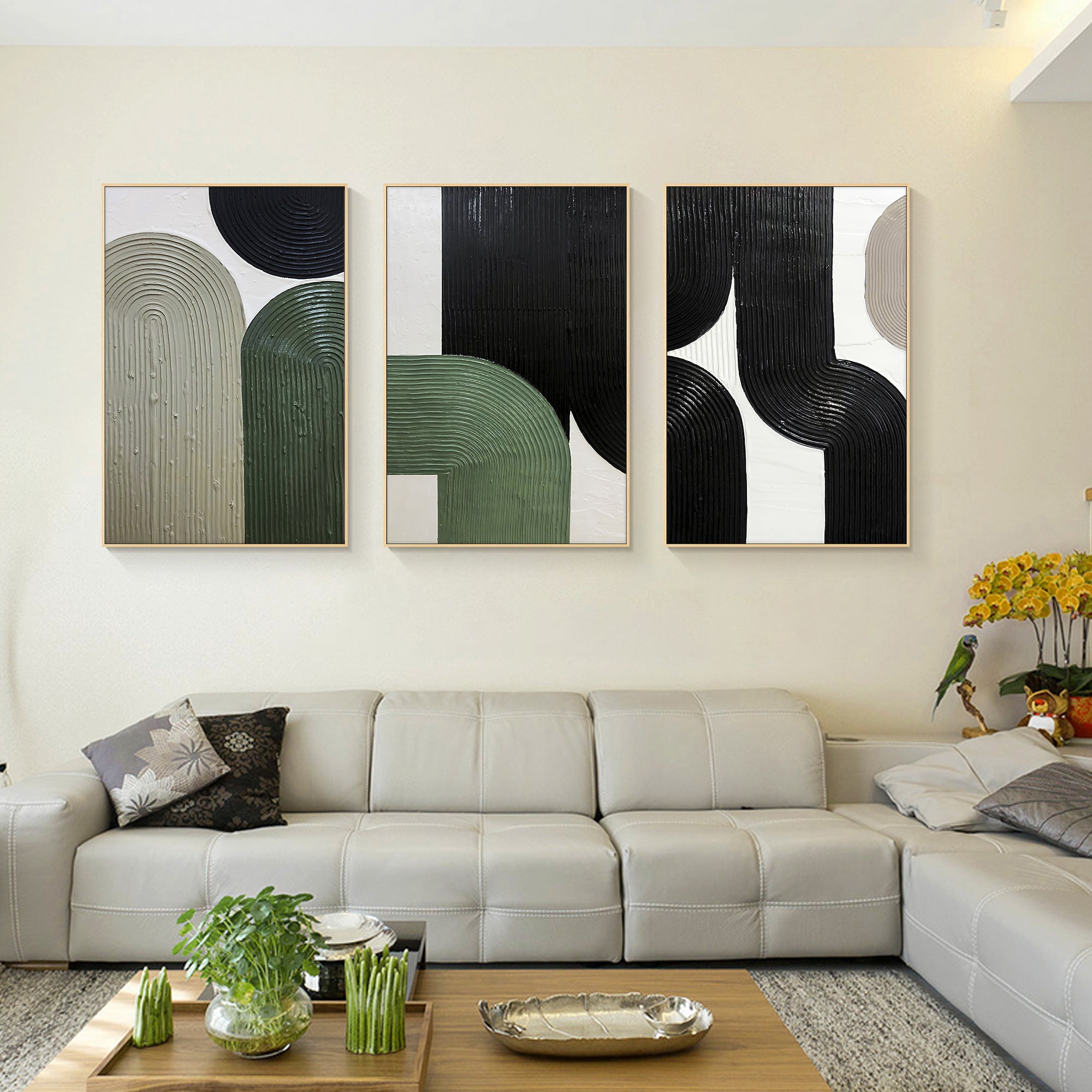 Modern Geometric Oil Painting