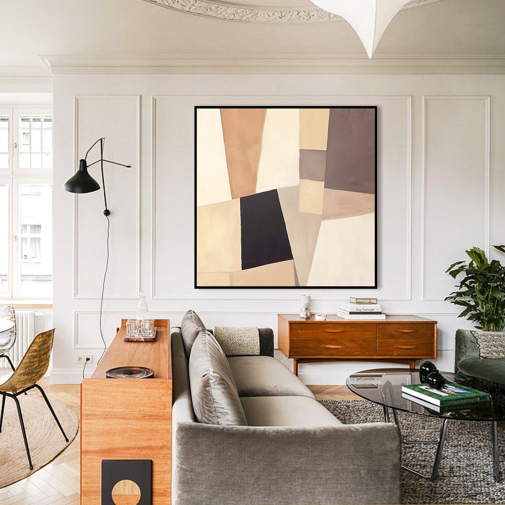 Modern Geometric Oil Painting