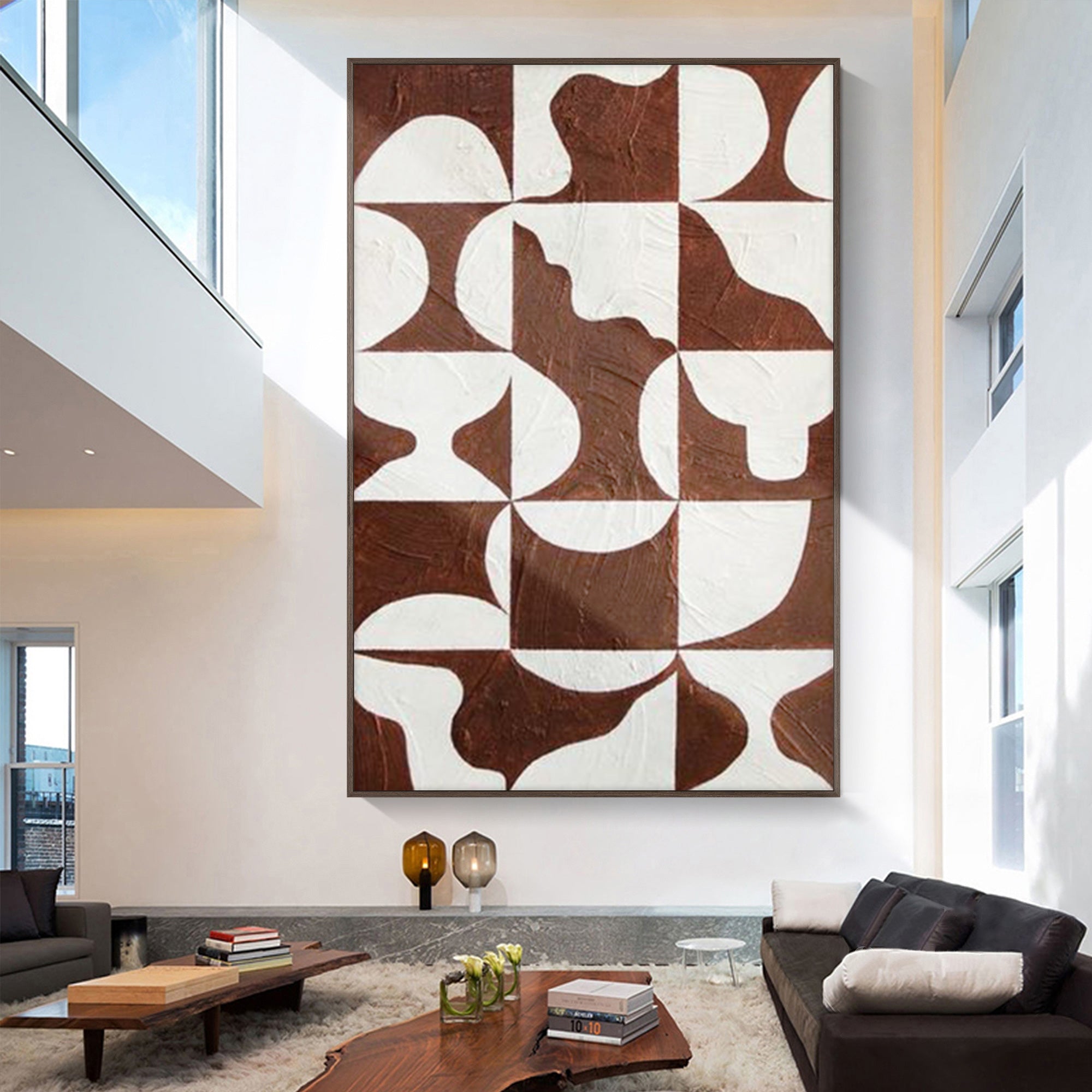 Modern Geometric Oil Painting