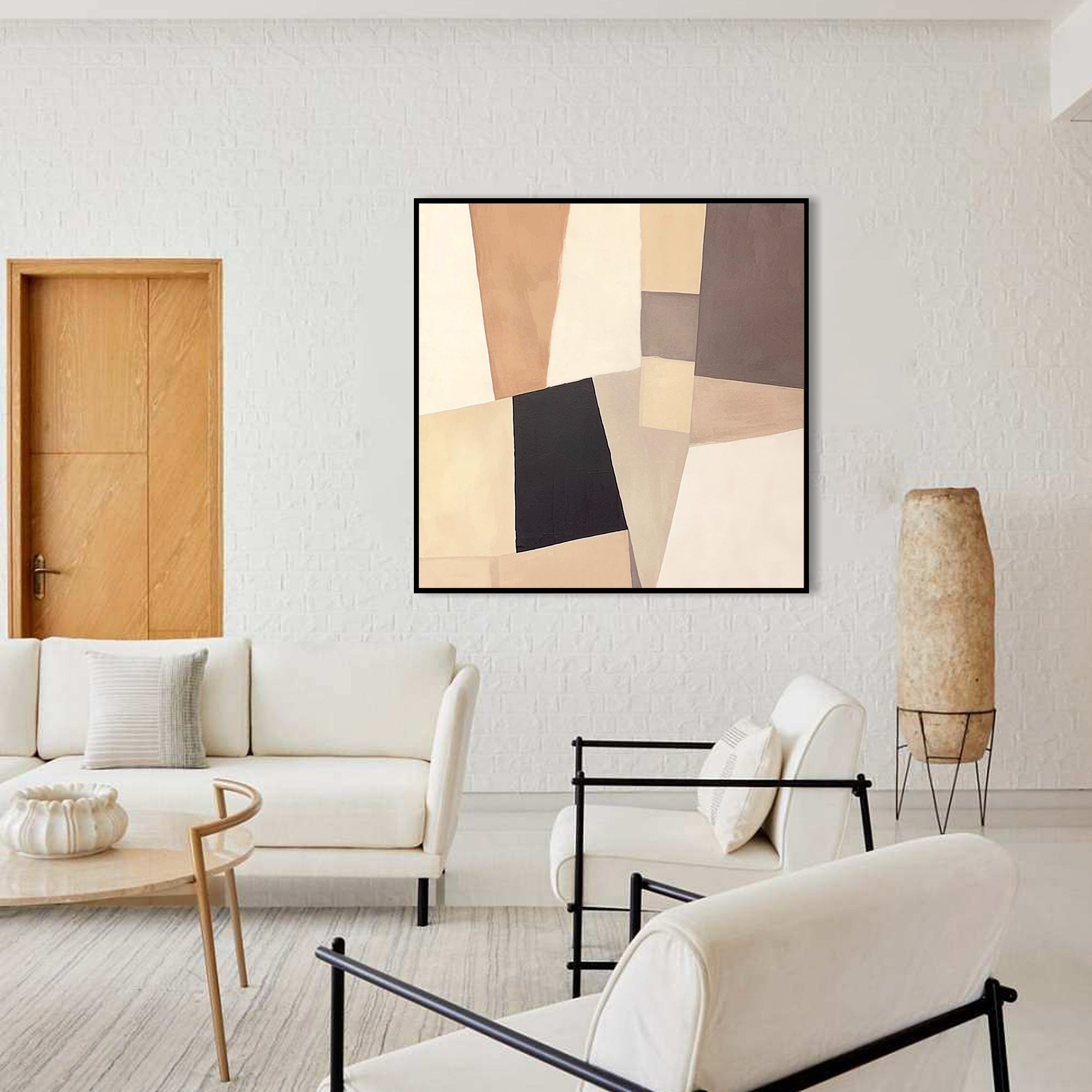 Modern Geometric Oil Painting