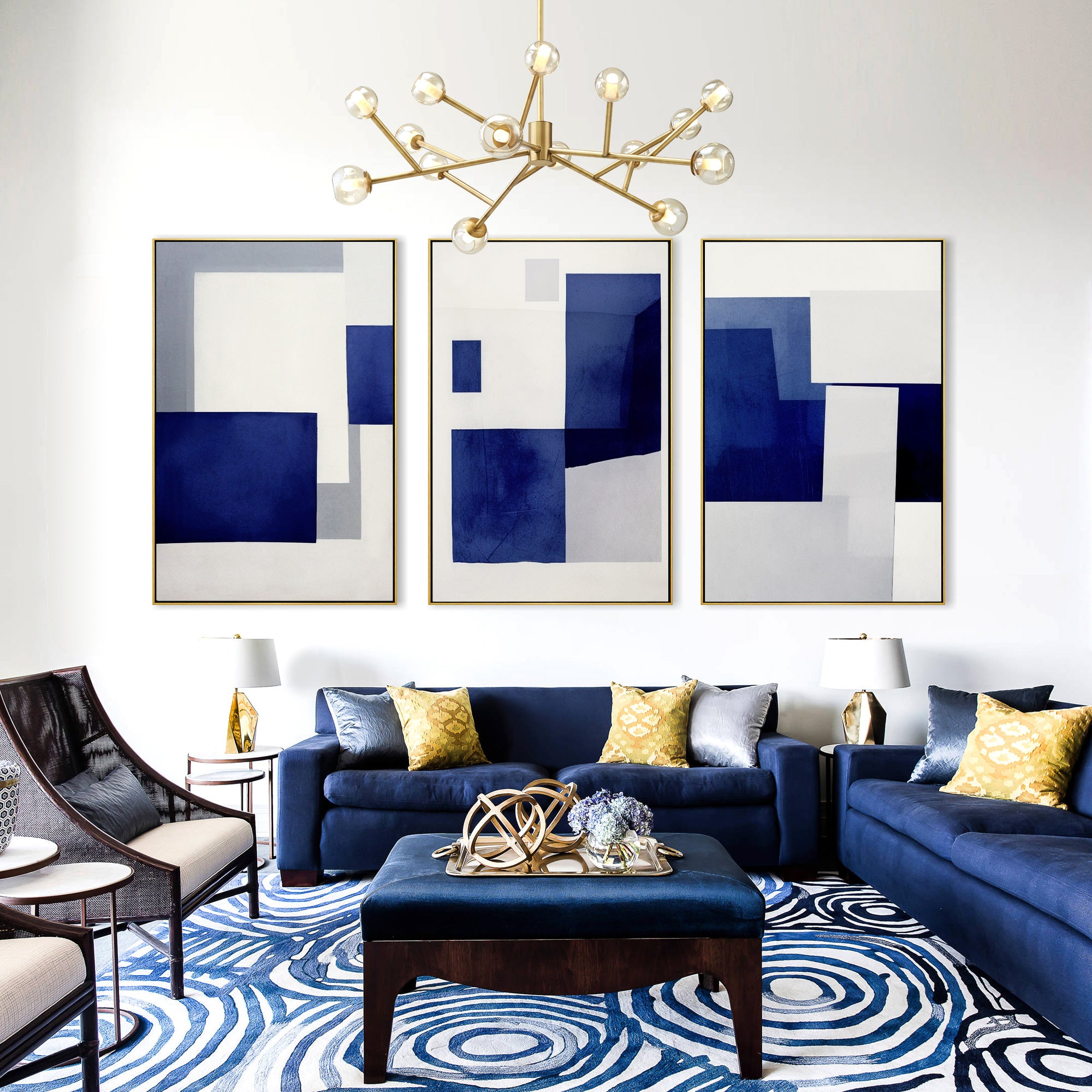 Modern Geometric Oil Painting