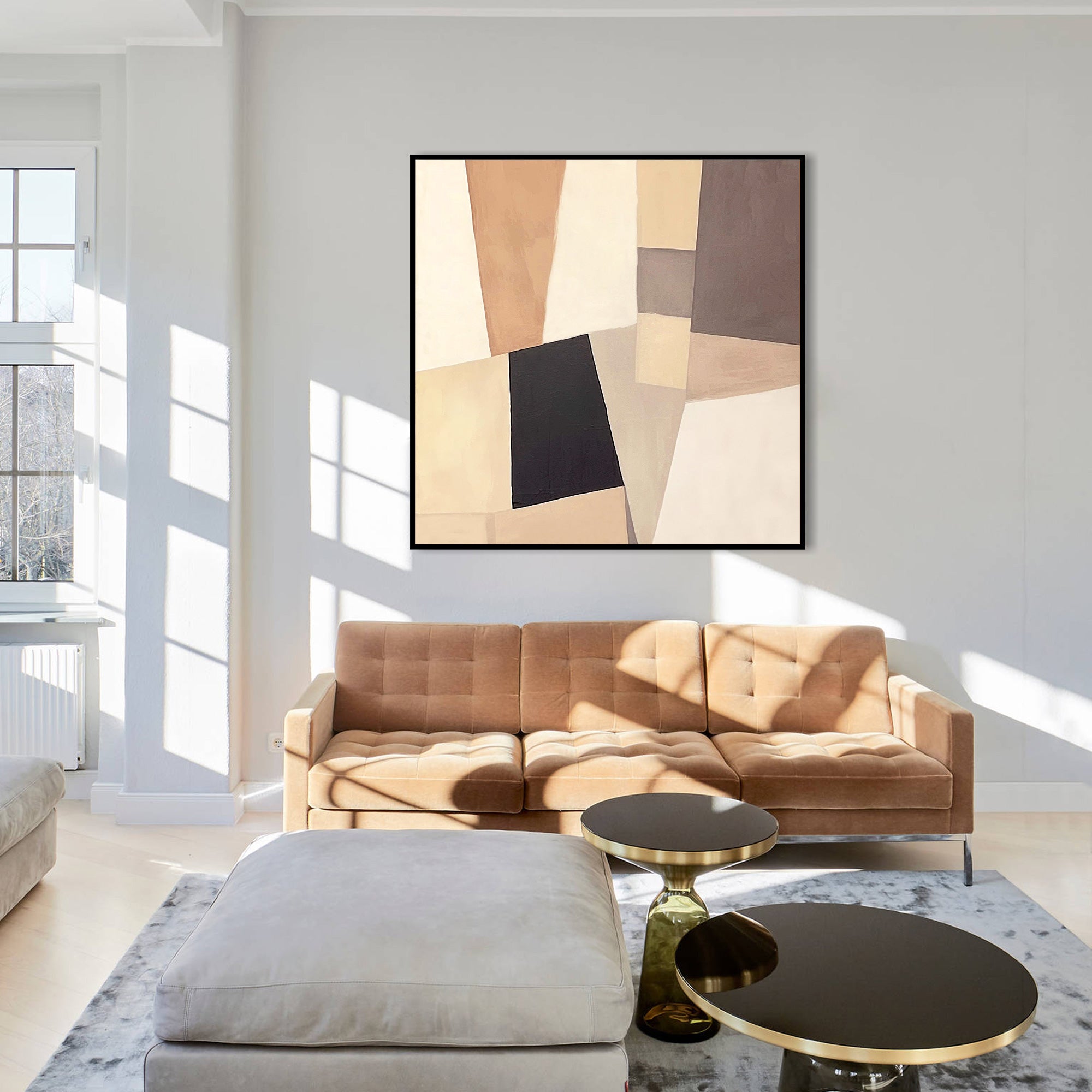 Modern Geometric Oil Painting