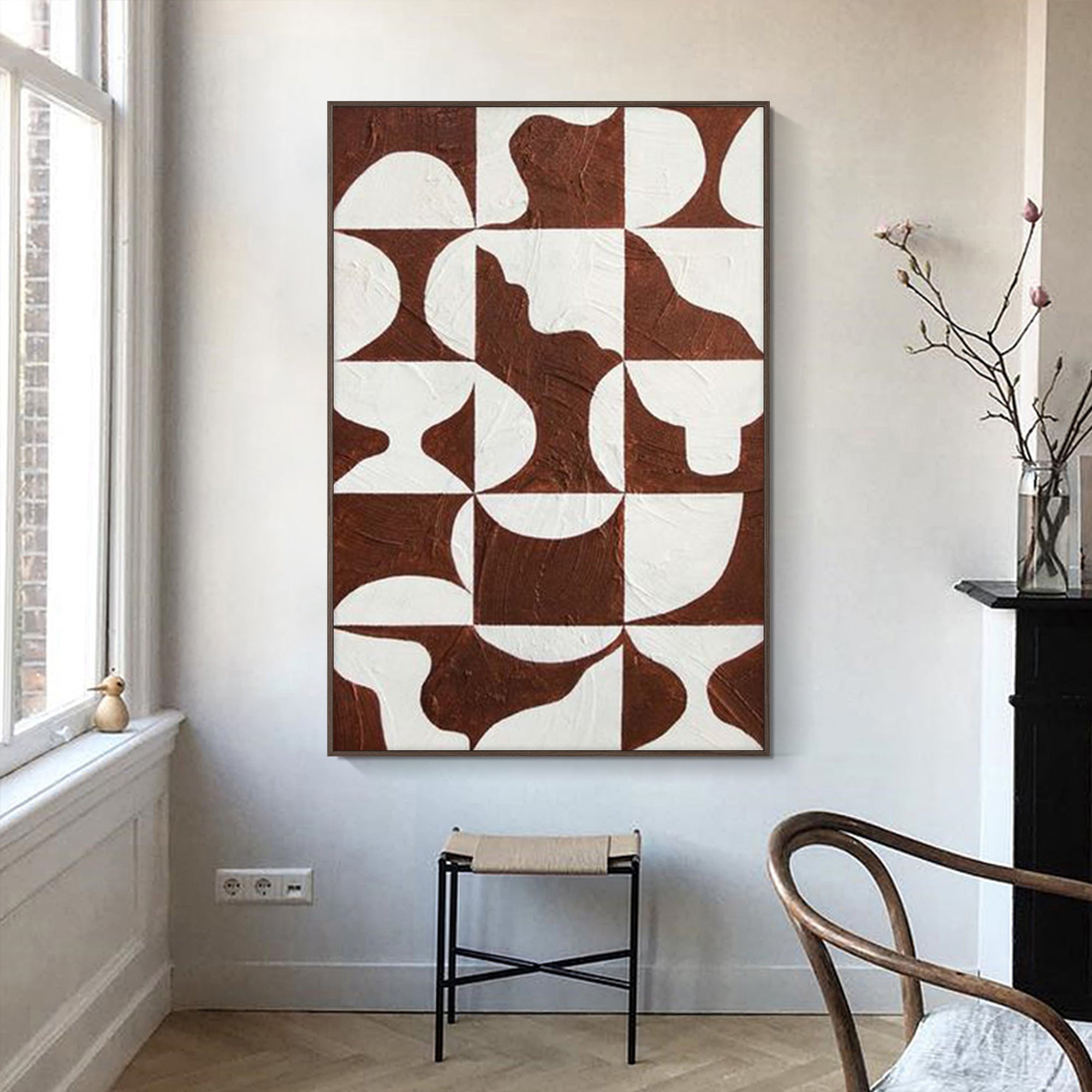 Modern Geometric Oil Painting