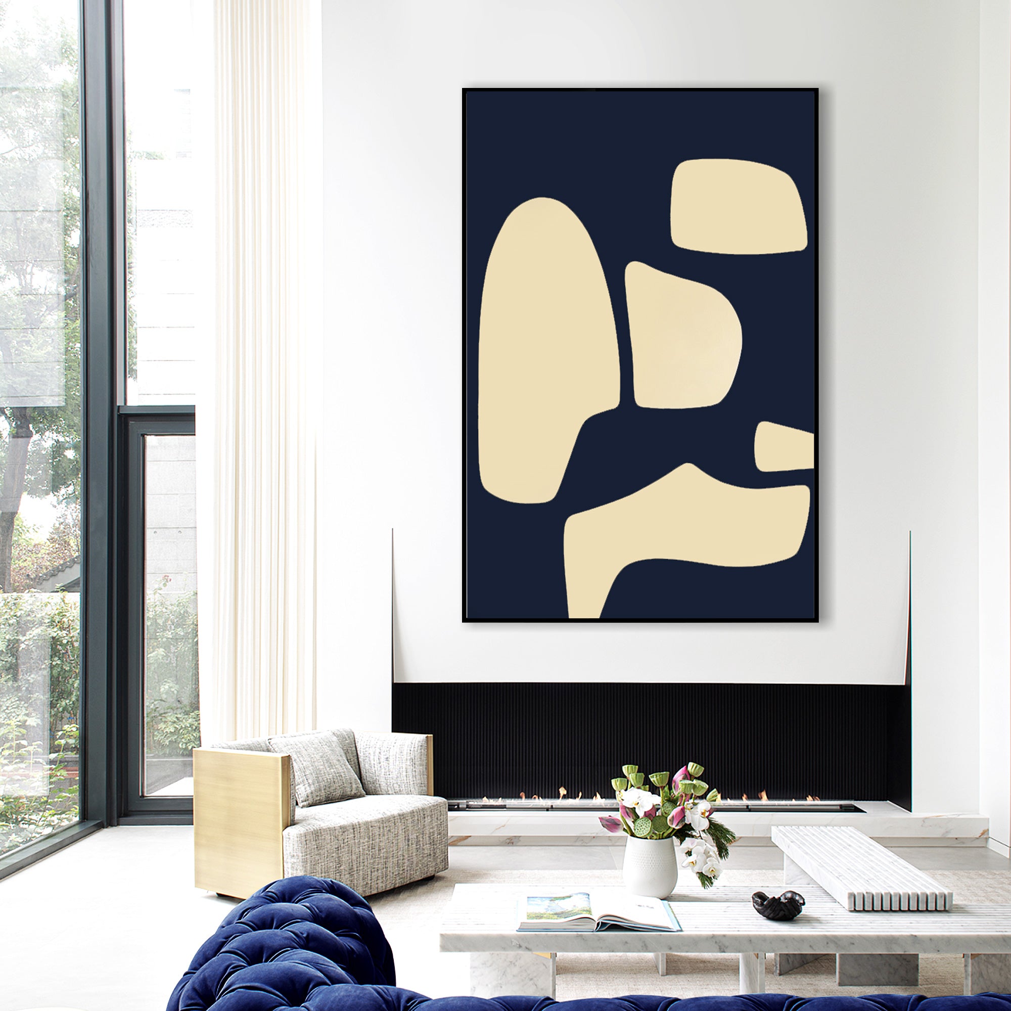 Modern Geometric Oil Painting