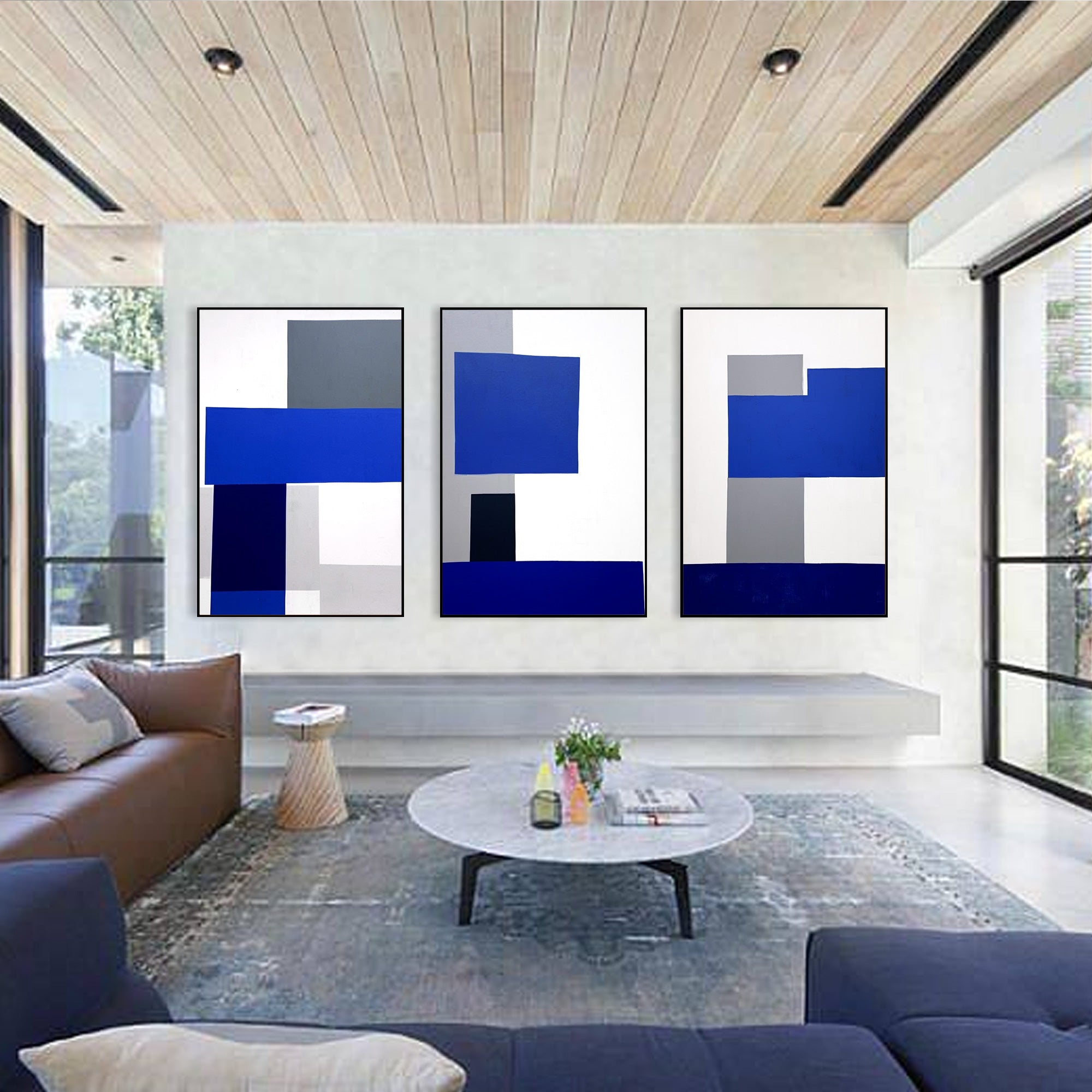 Modern Geometric Oil Painting