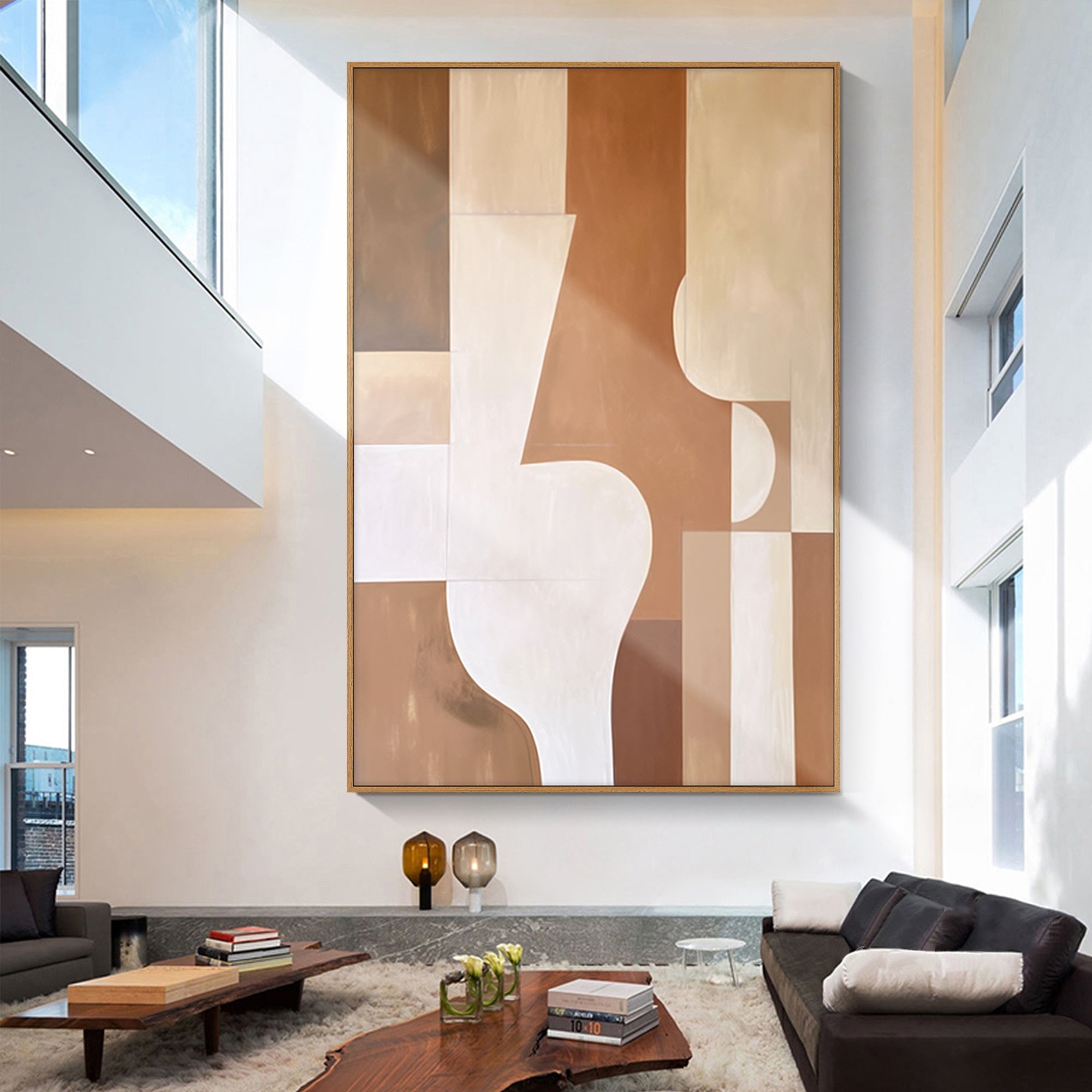 Modern Geometric Oil Painting