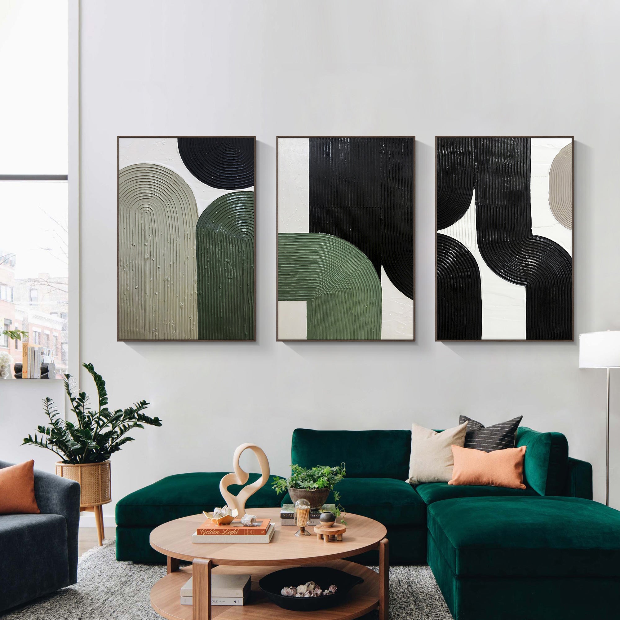 Modern Geometric Oil Painting