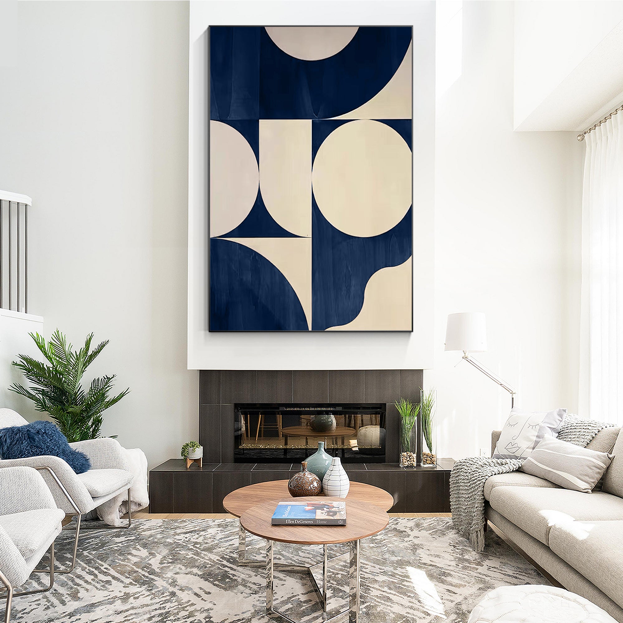 Modern Geometric Oil Painting