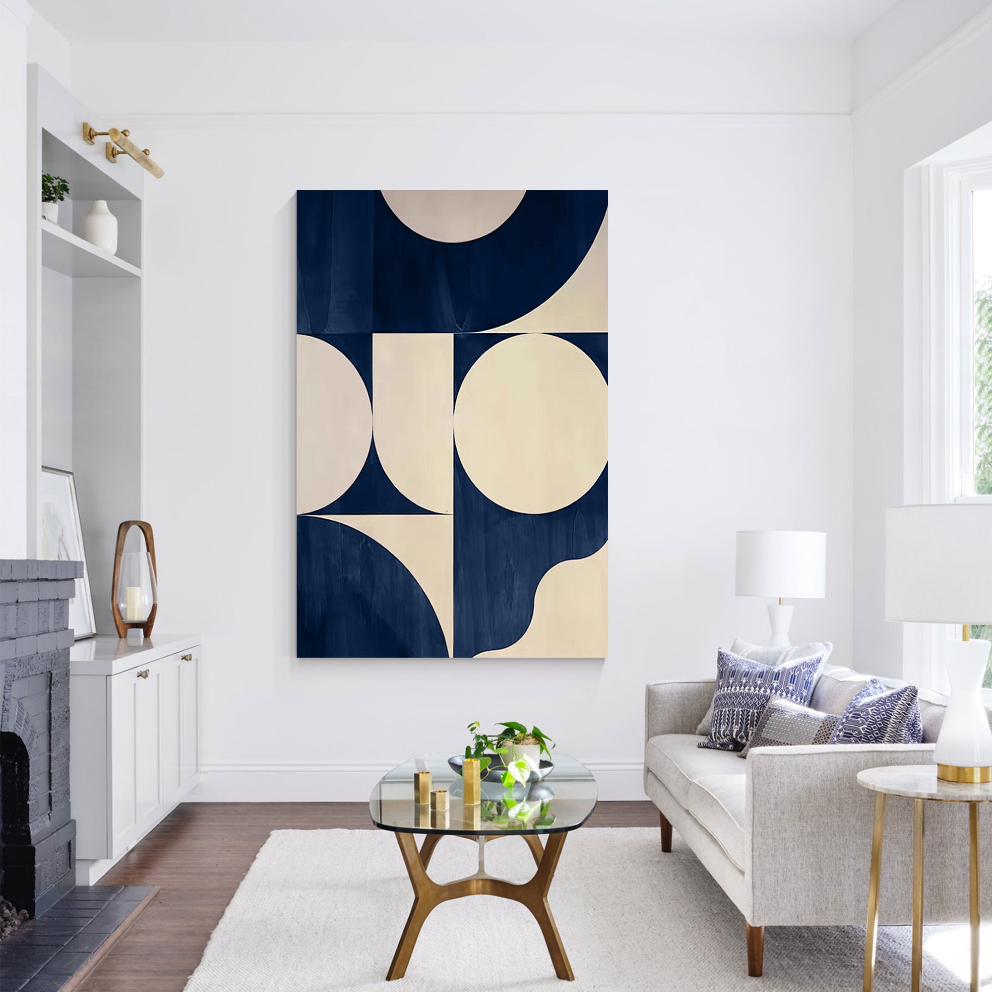 Modern Geometric Oil Painting