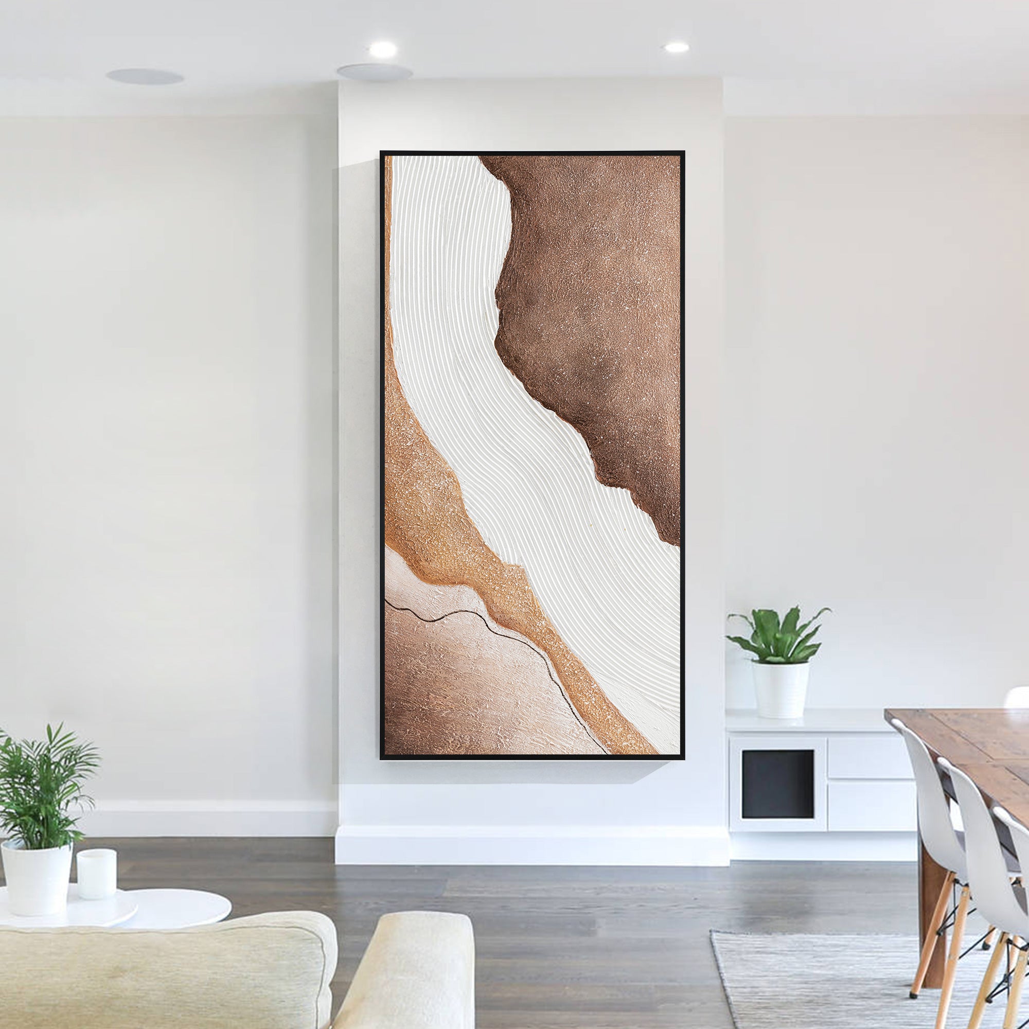 Modern Abstract oil  Painting Large Vertical Painting