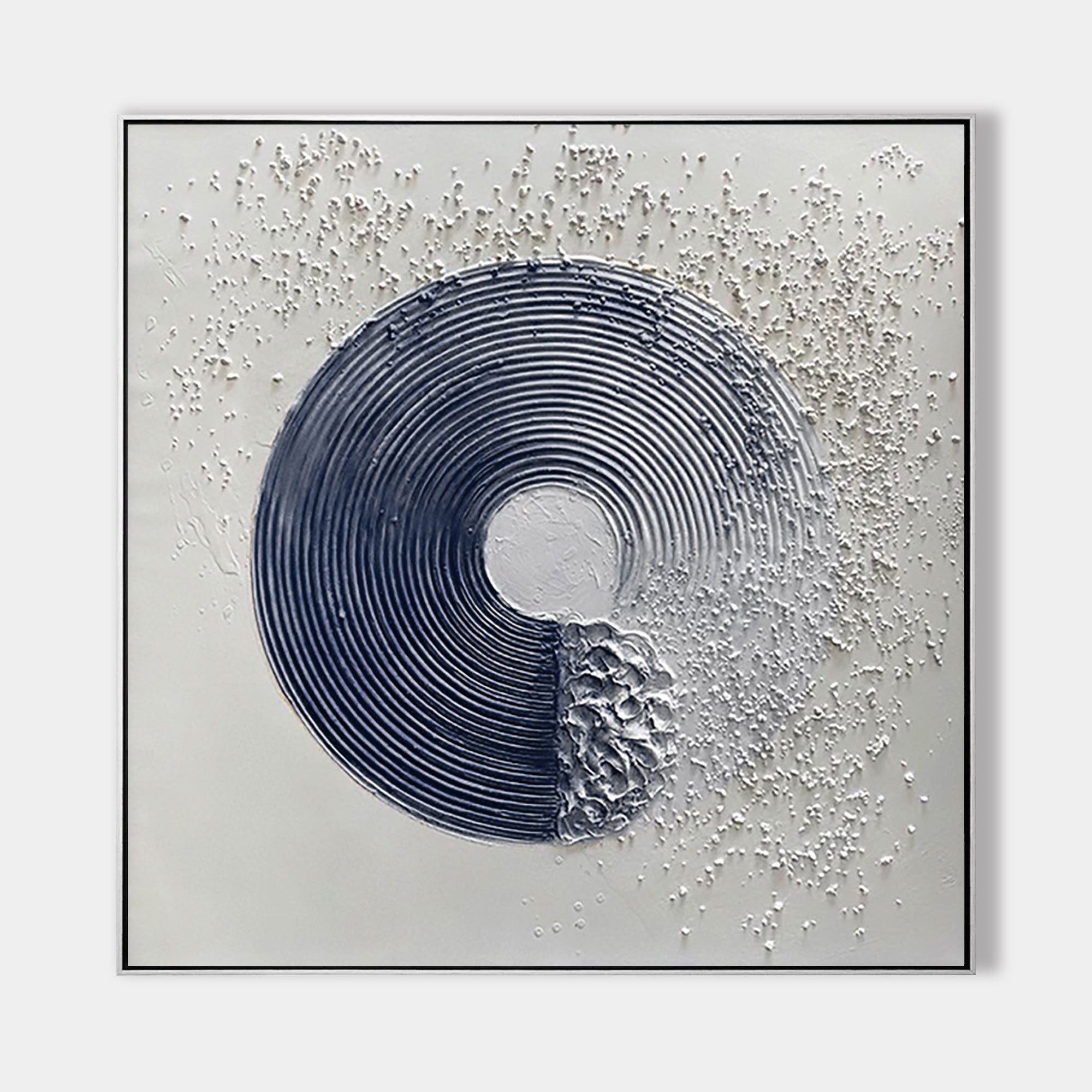 Navy Art Textured Abstract Painting