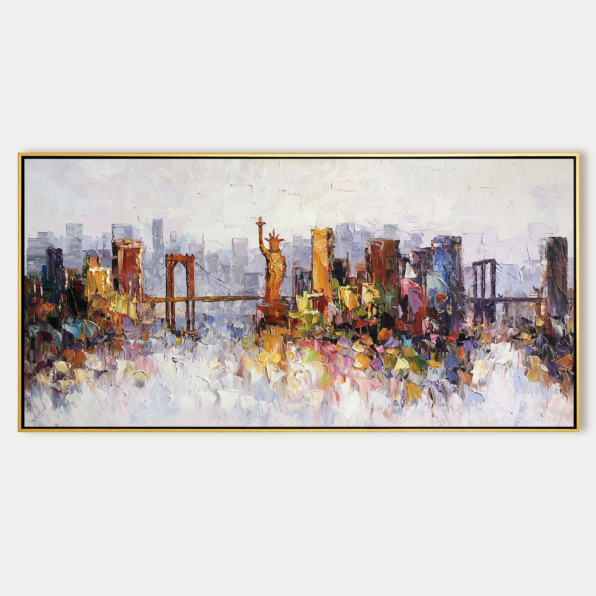 New York skyline oil painting