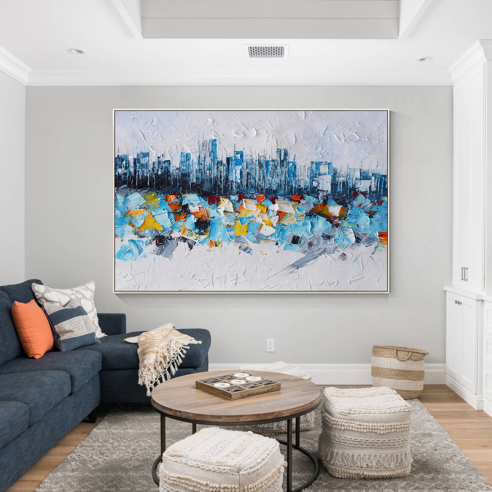 New york skyline oil painting