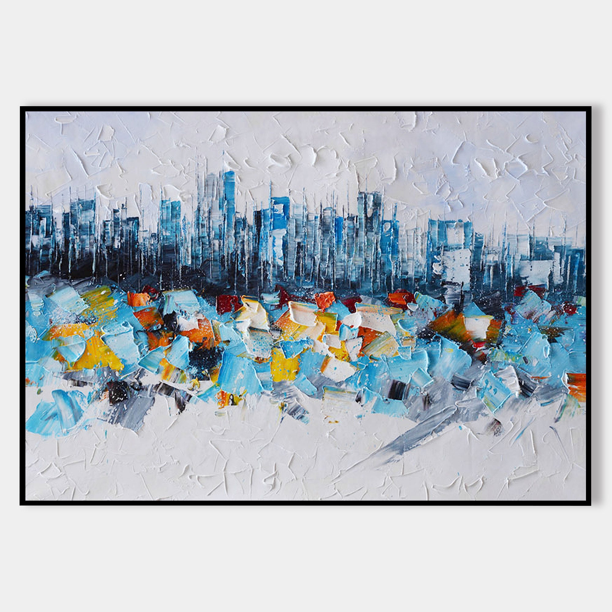 New york skyline oil painting