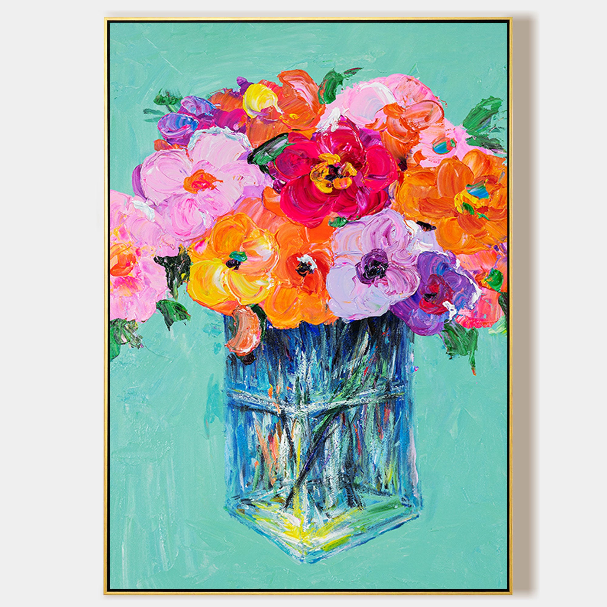 Colorful Abstract Floral Painting