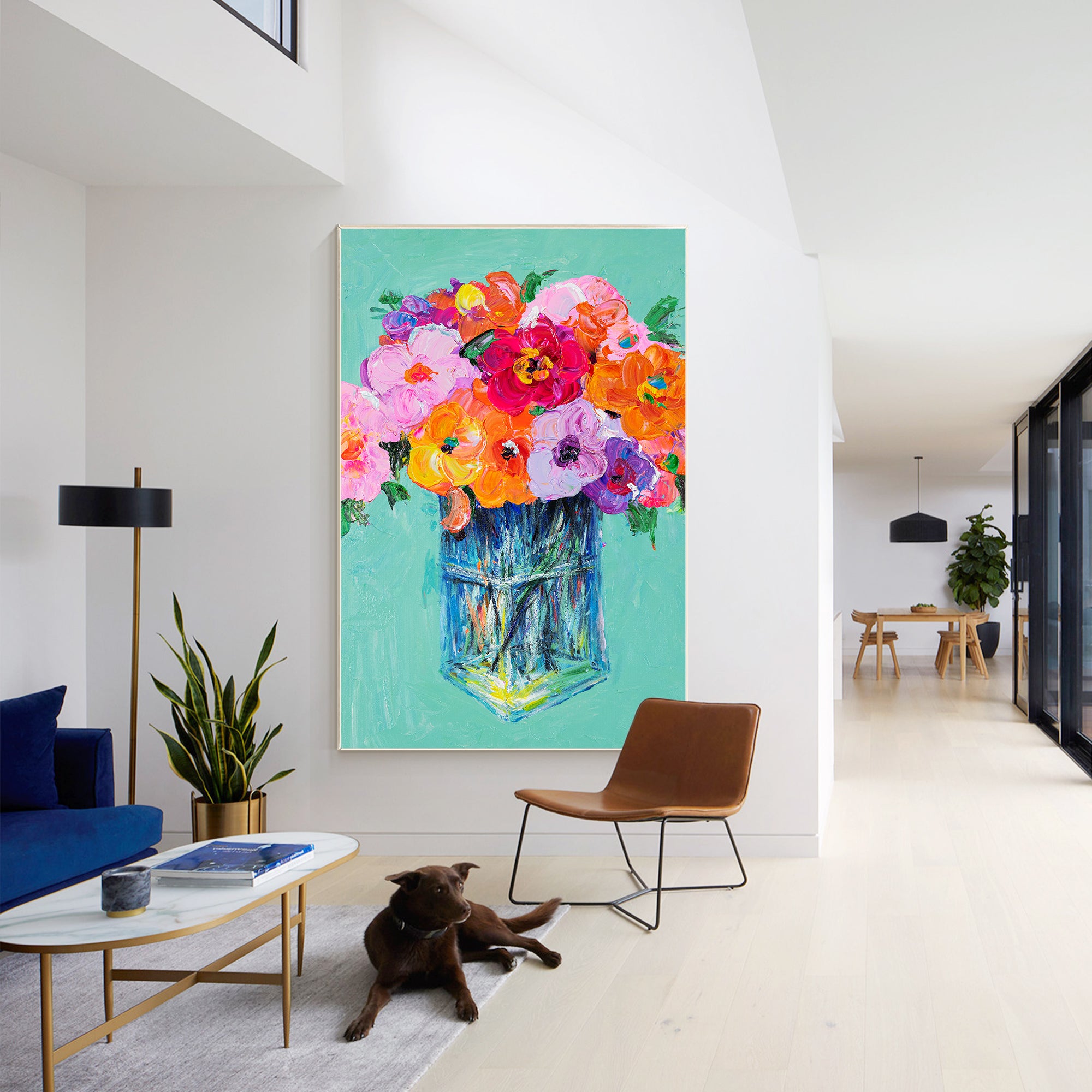 Colorful Abstract Floral Painting