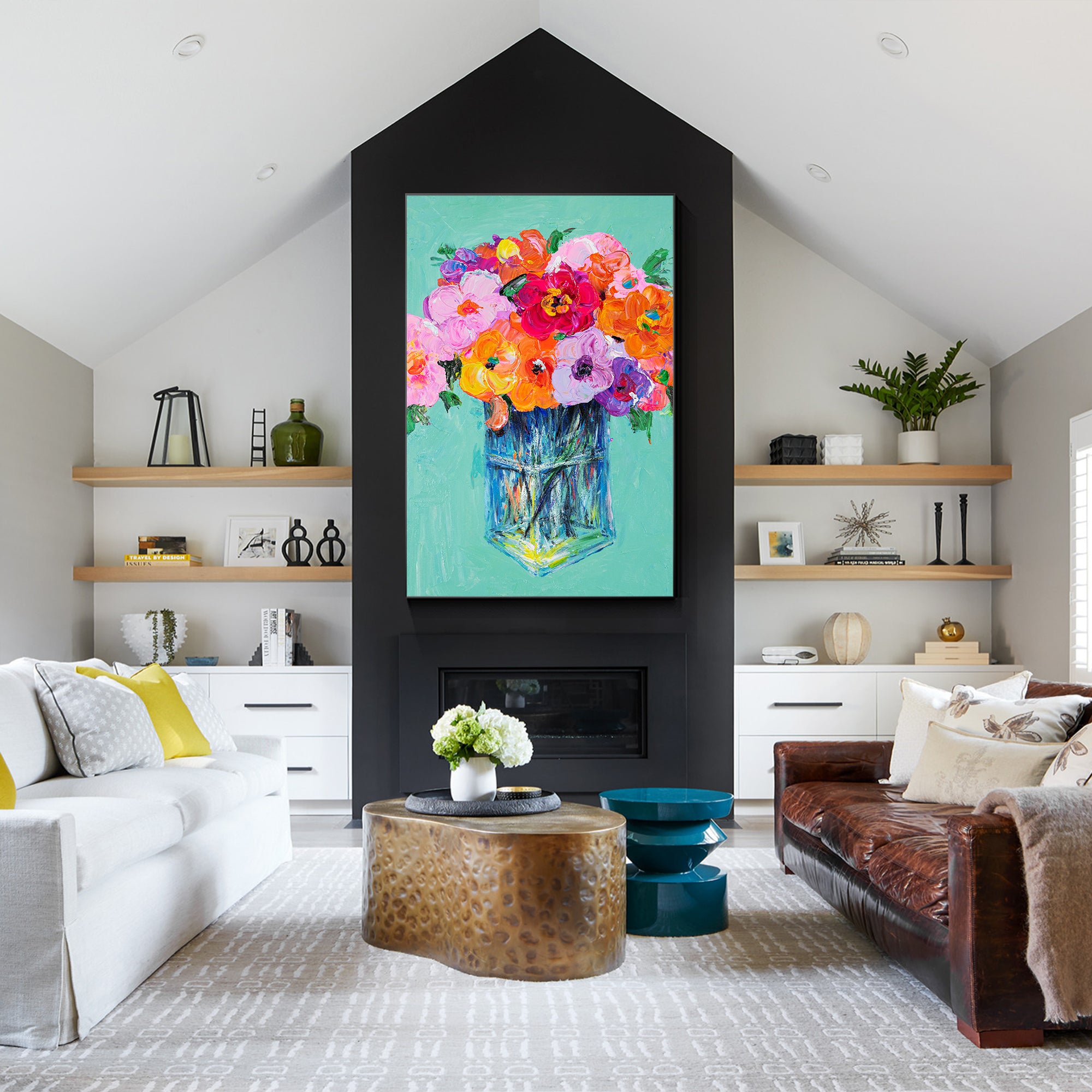 Colorful Abstract Floral Painting