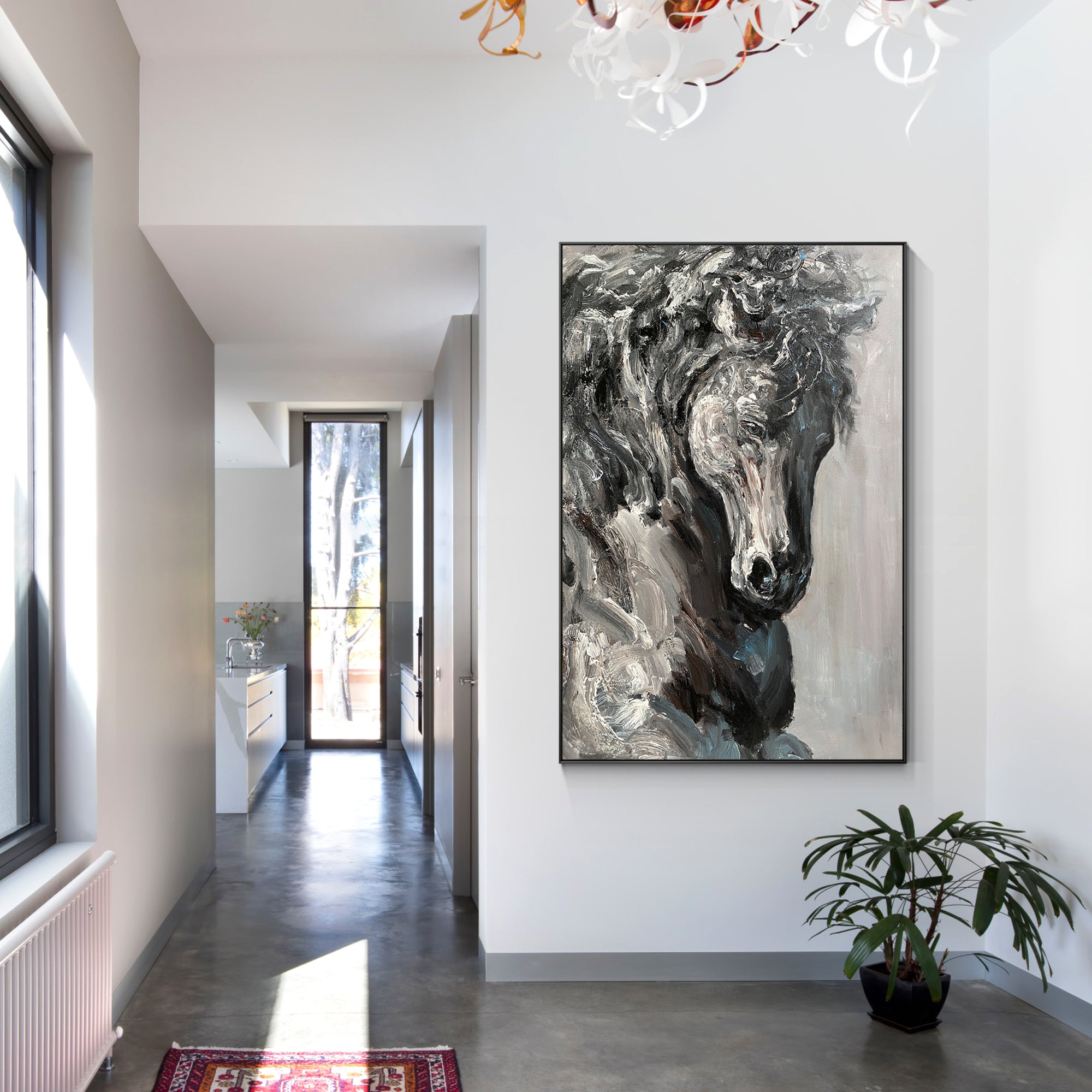 Original horse Painting Abstract Animal acrylic painting